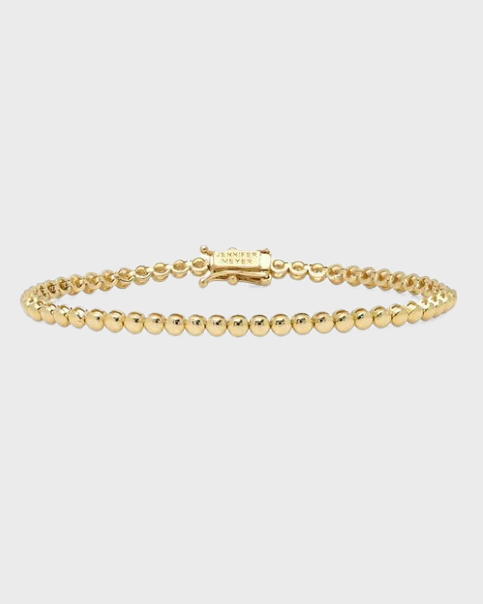 18k Mini Bezel Tennis Bracelet 0