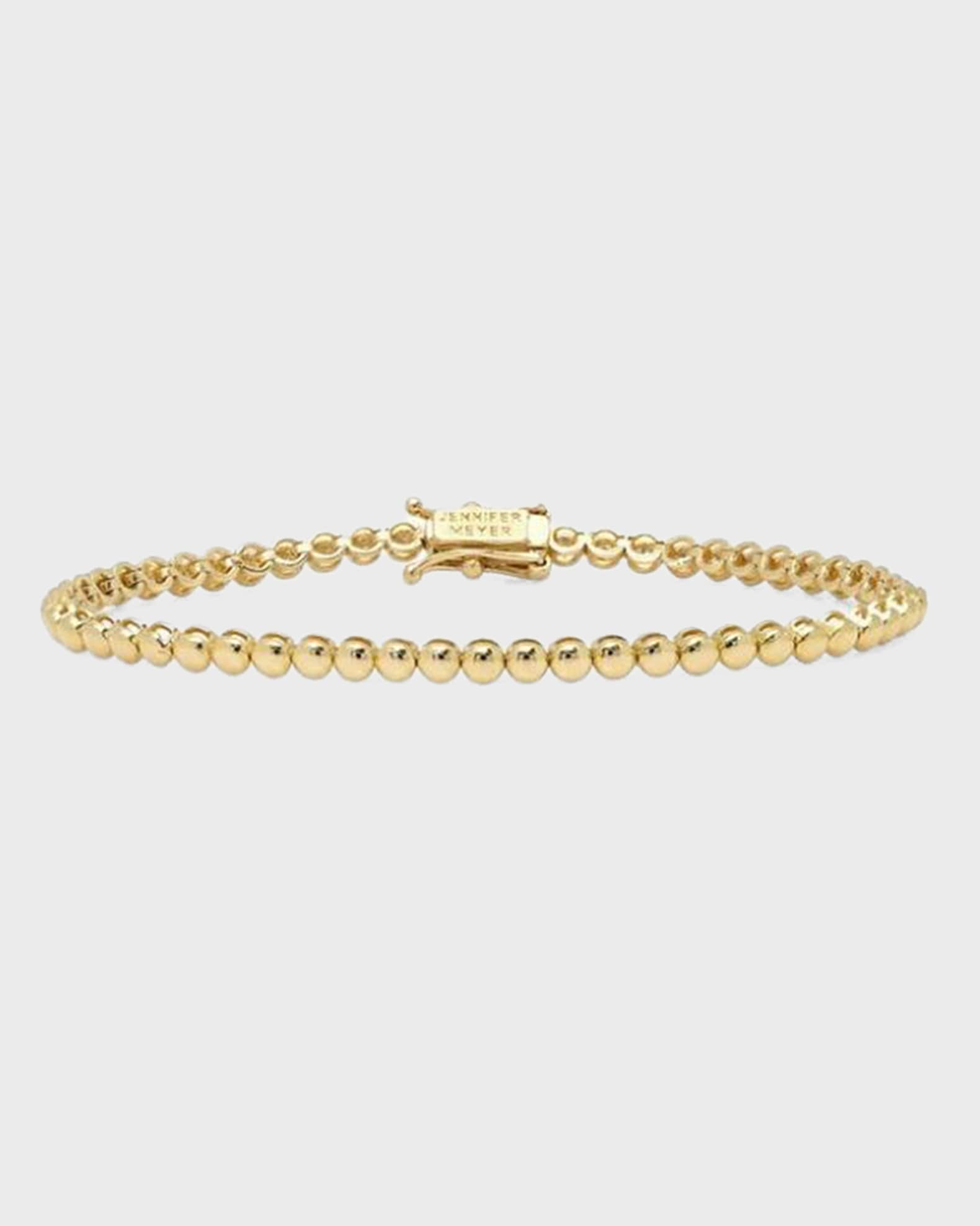 Jennifer Meyer 18k Mini Bezel Tennis Bracelet | Neiman Marcus