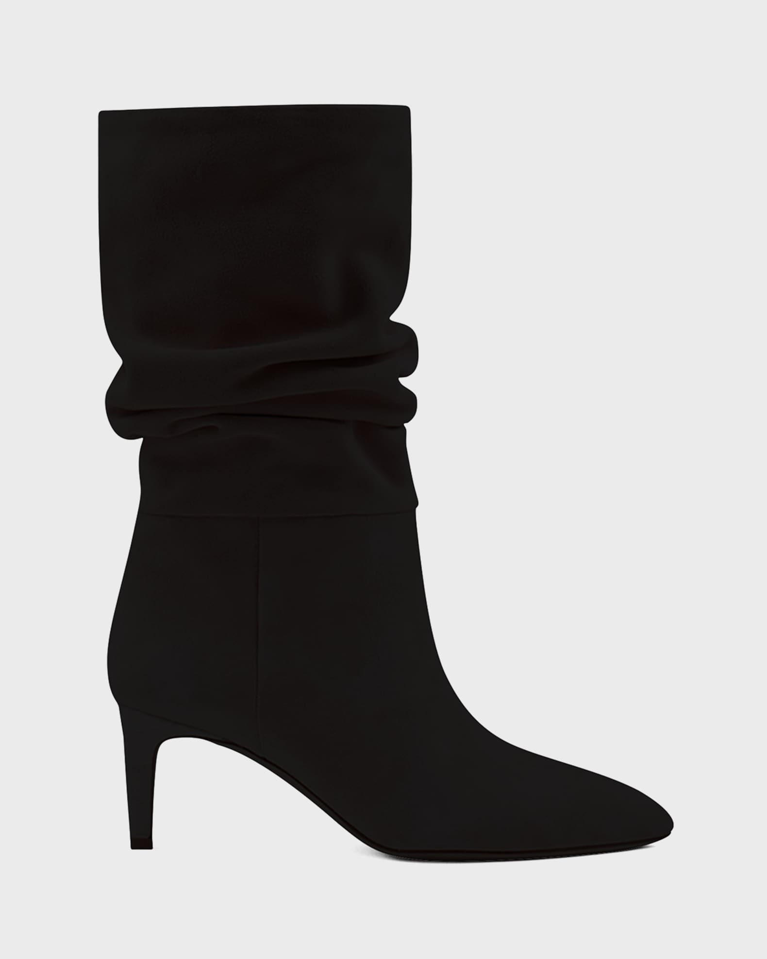 slouchy suede boots low heel