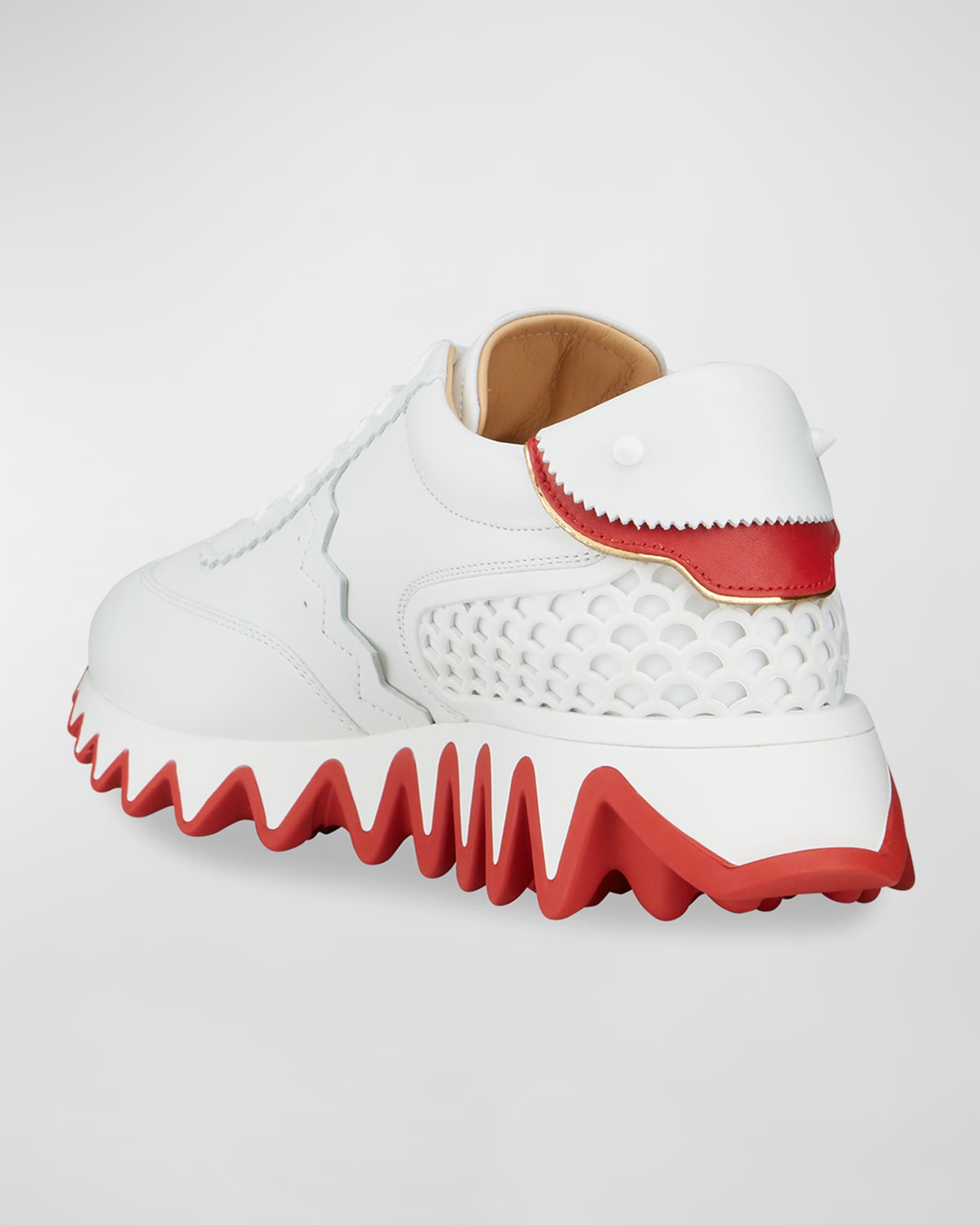Christian Louboutin Loubishark Sneaker Donna Red Sole Trainer Size 39