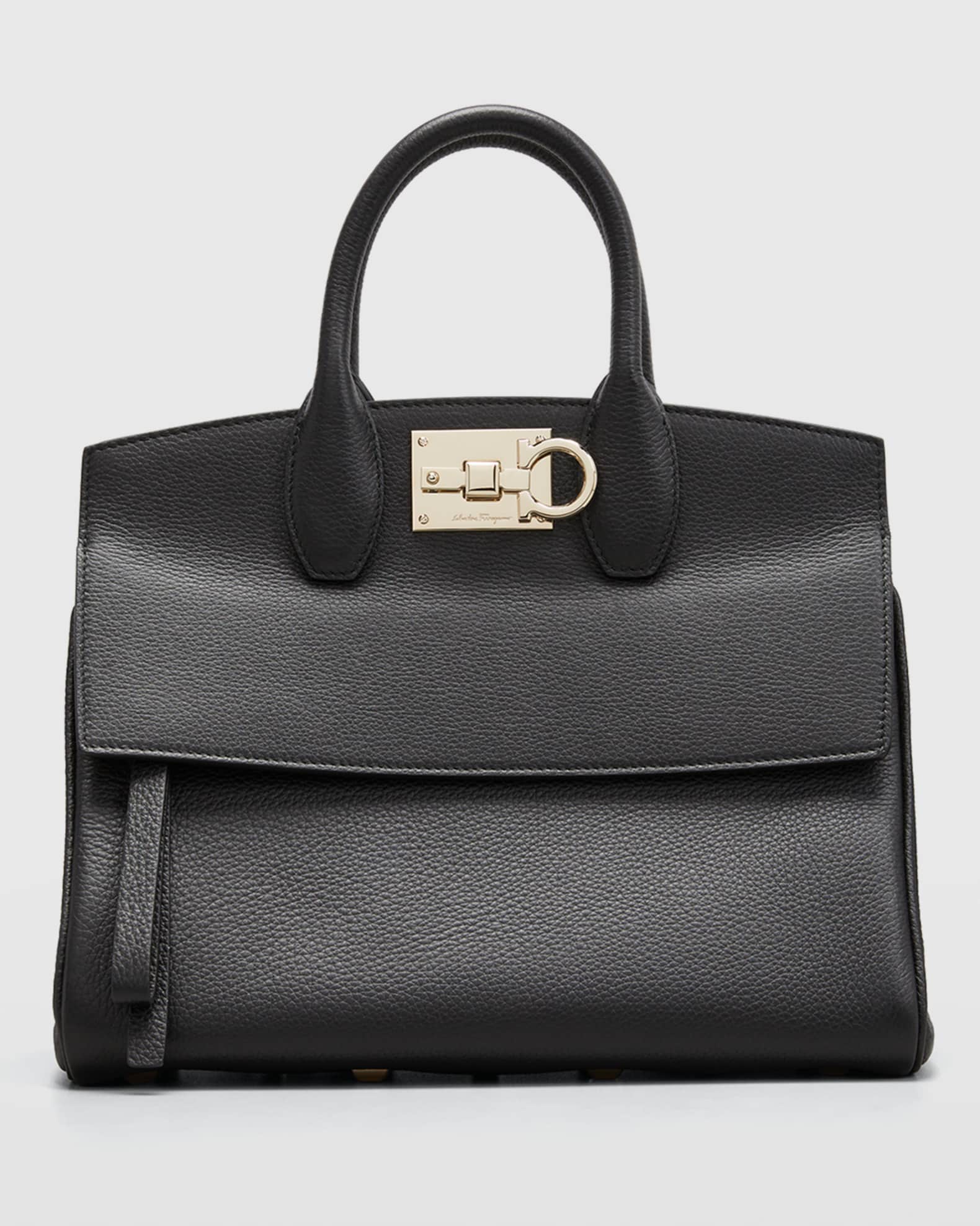 Ferragamo Studio Bag Small Leather Satchel | Neiman Marcus Ferragamo Studio Bag Small Leather Satchel | Neiman Marcus