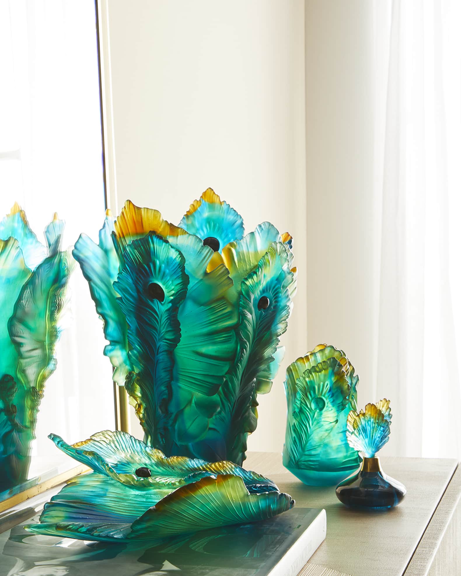 Daum Fleur de Paon Vase - Small | Neiman Marcus