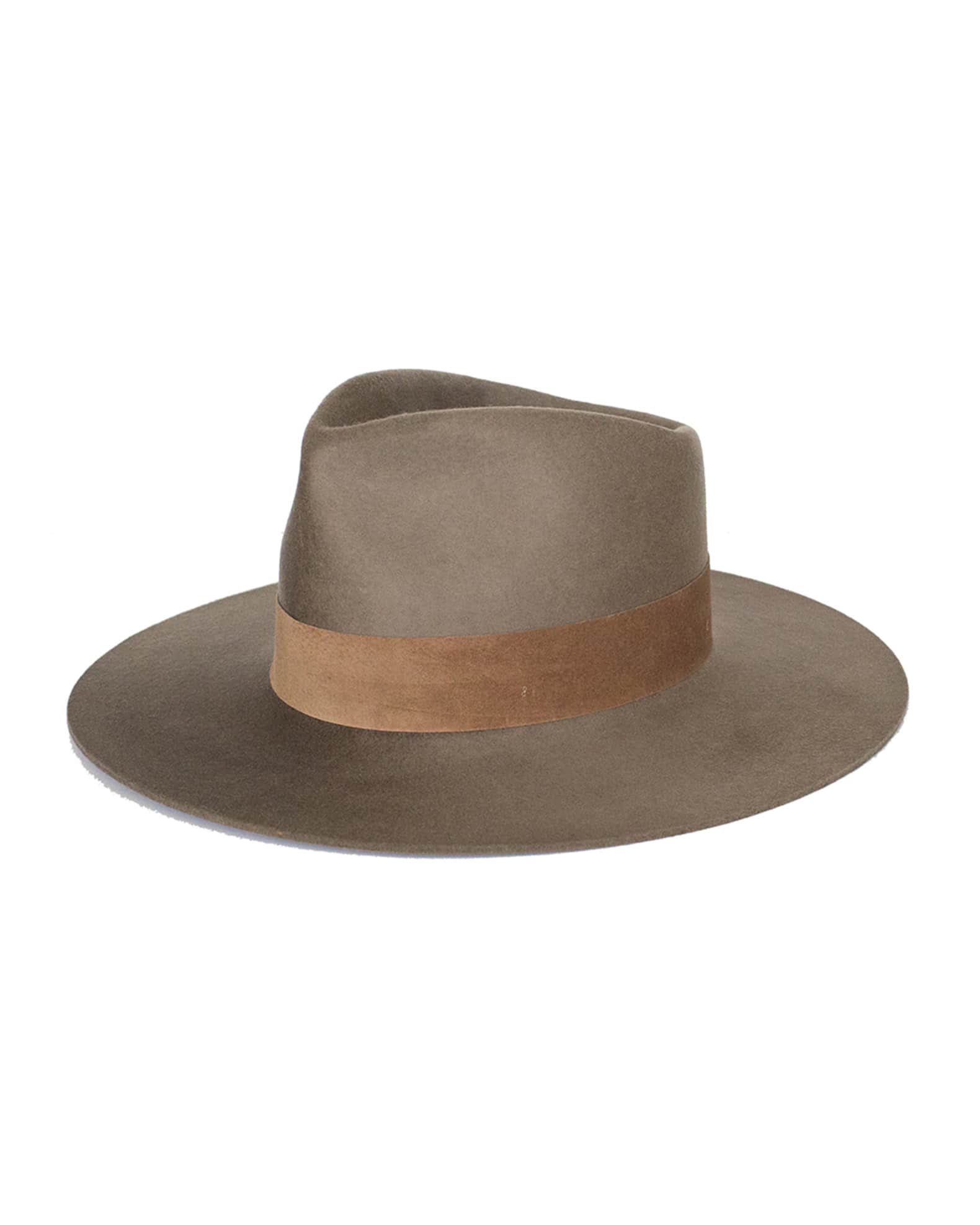 Alara Wool Fedora Hat w/ Pig Suede Band 0