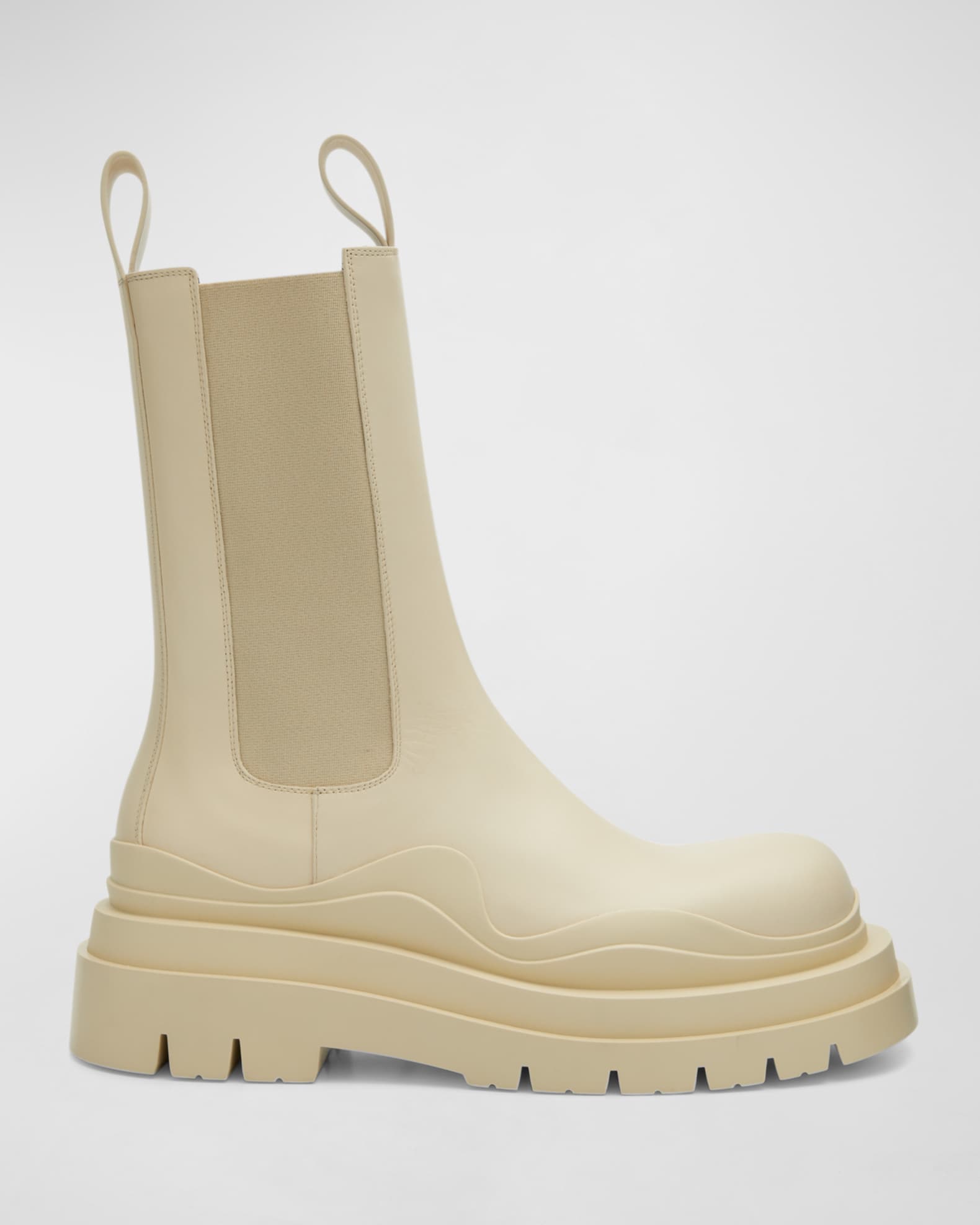 Chunky chelsea boots leather sales