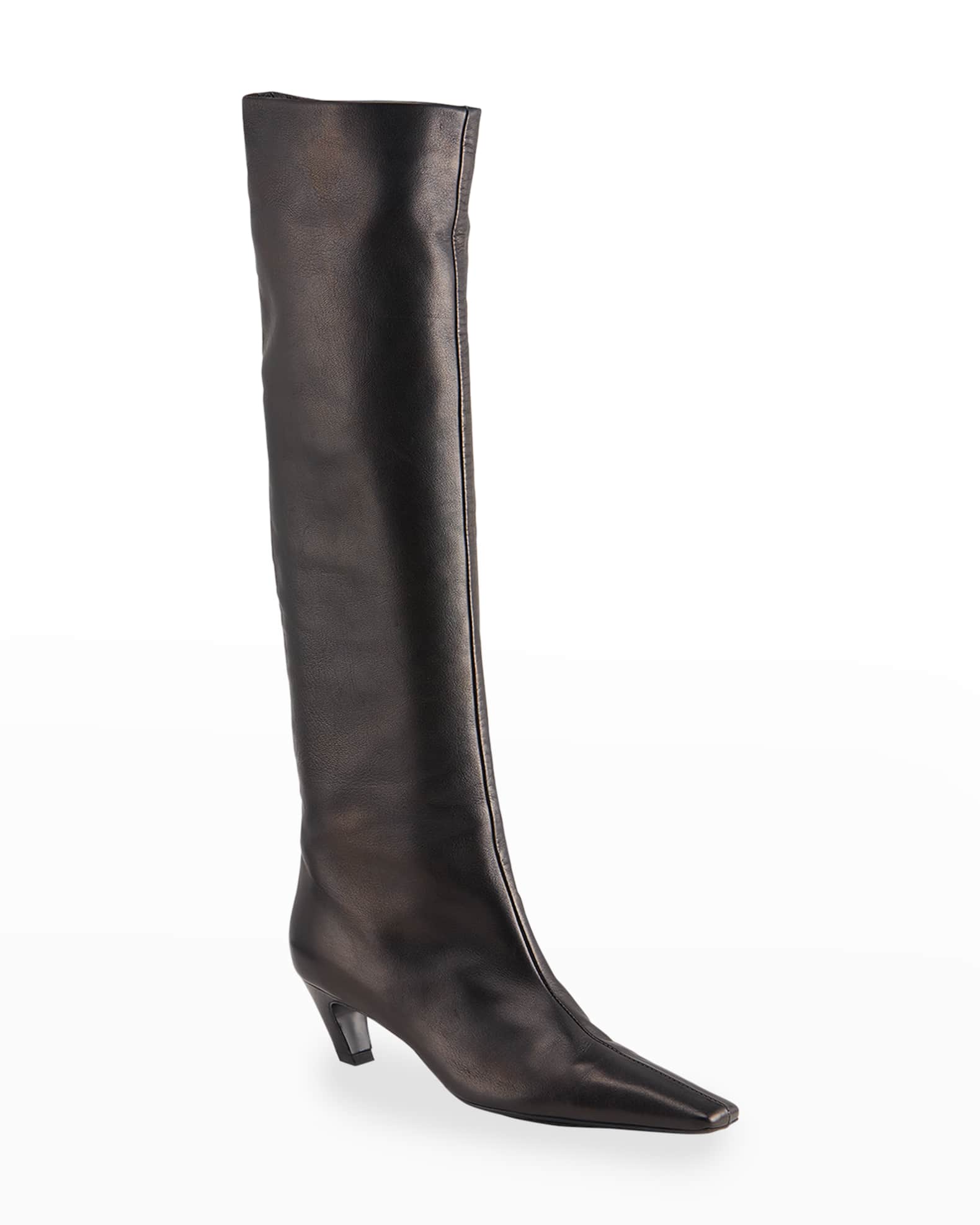 Davis Slouchy Leather Knee Boots 0
