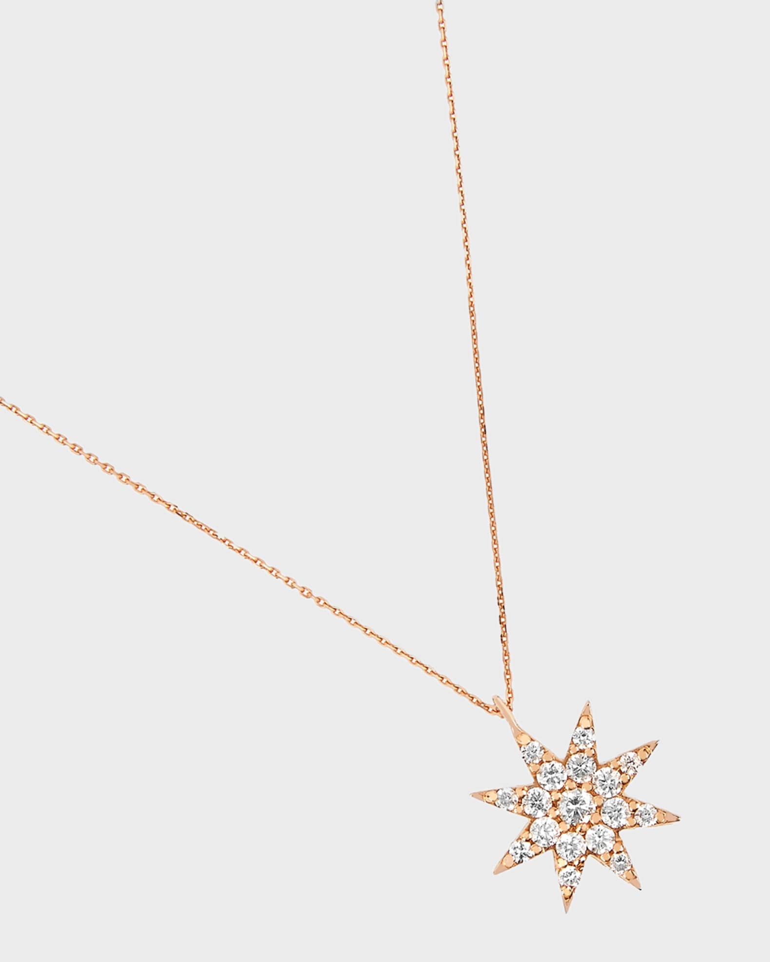 Venus Star 14k Medium Diamond Pendant Necklace 0