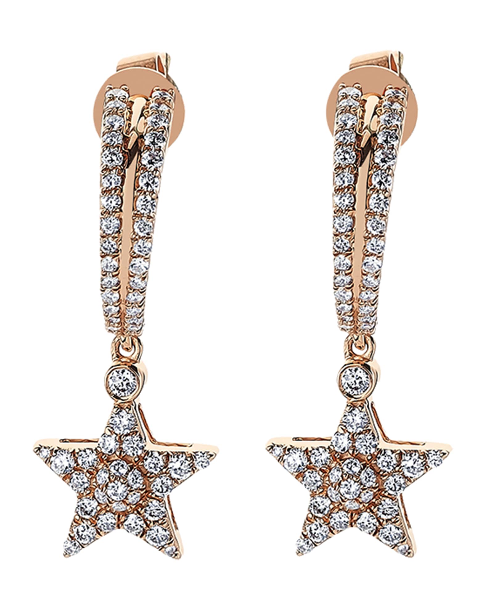 Sirius Star 14k Diamond Drop Earrings 0