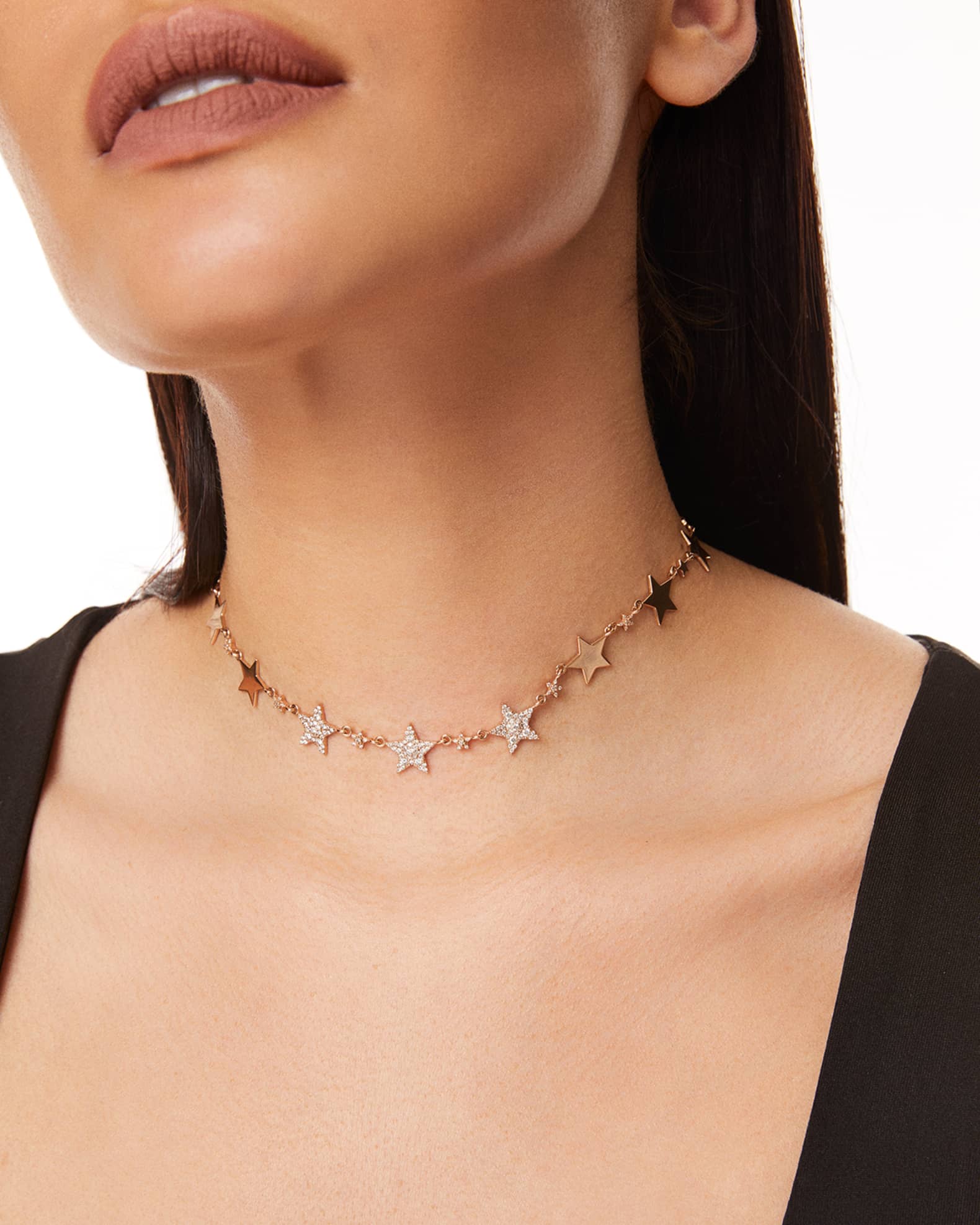 Sirius Star 14k Diamond Choker Necklace 1