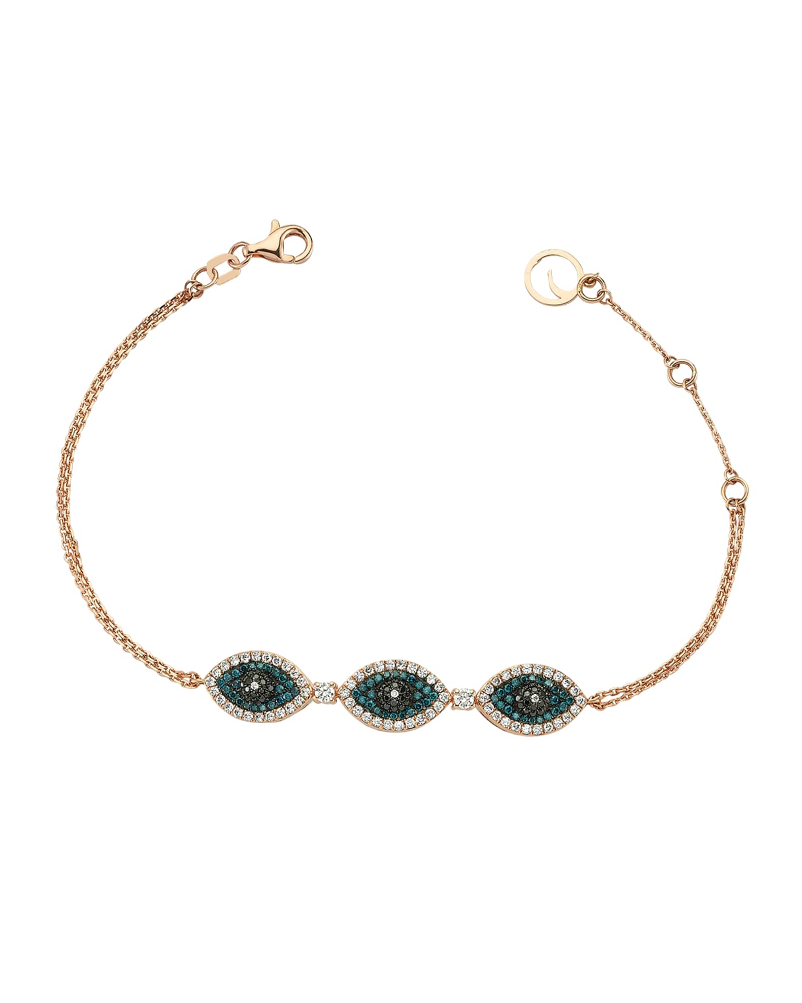 Eye Light Multi-Diamond 3-Station Bracelet 0