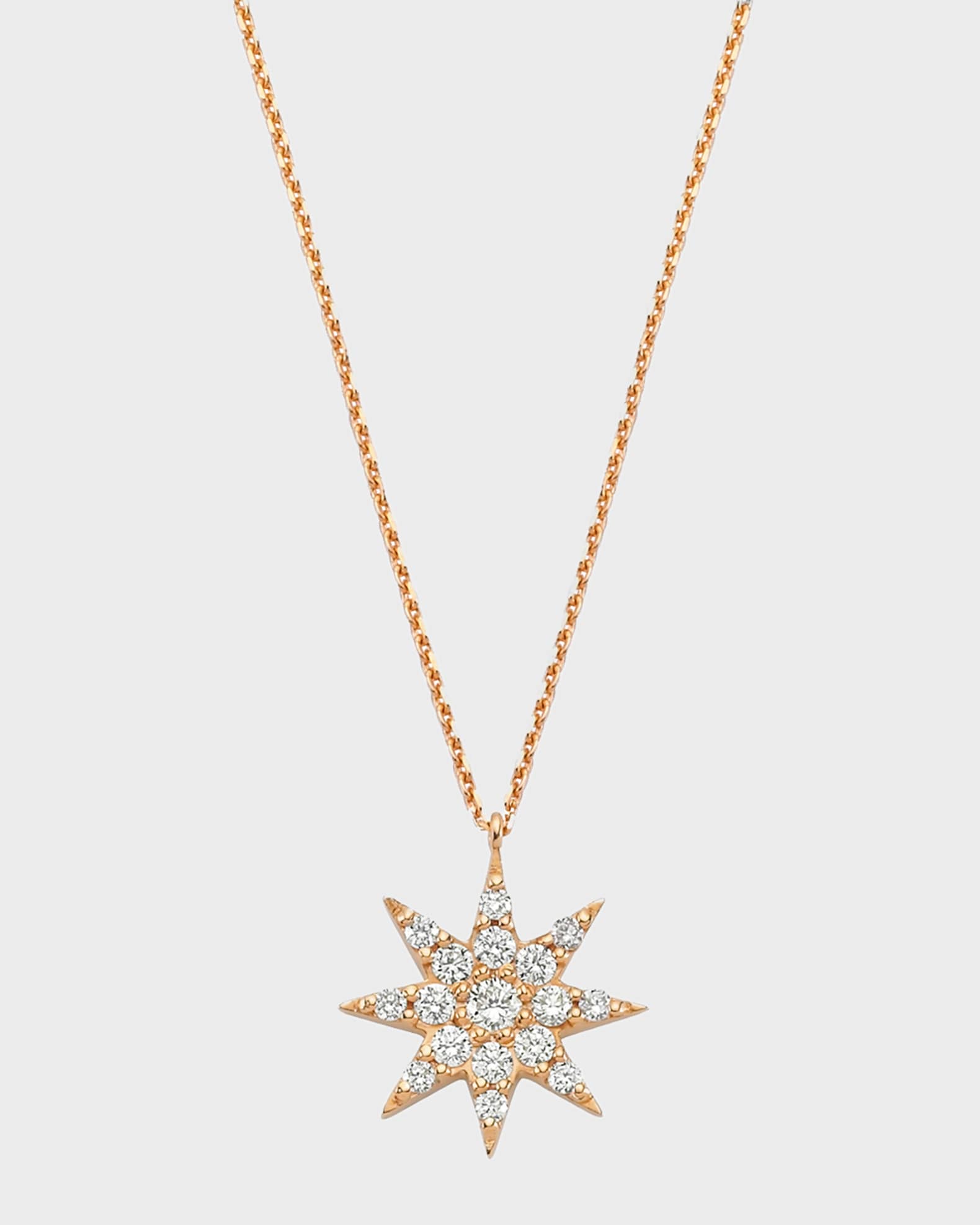 Venus Star 14k Diamond Pendant Necklace 0