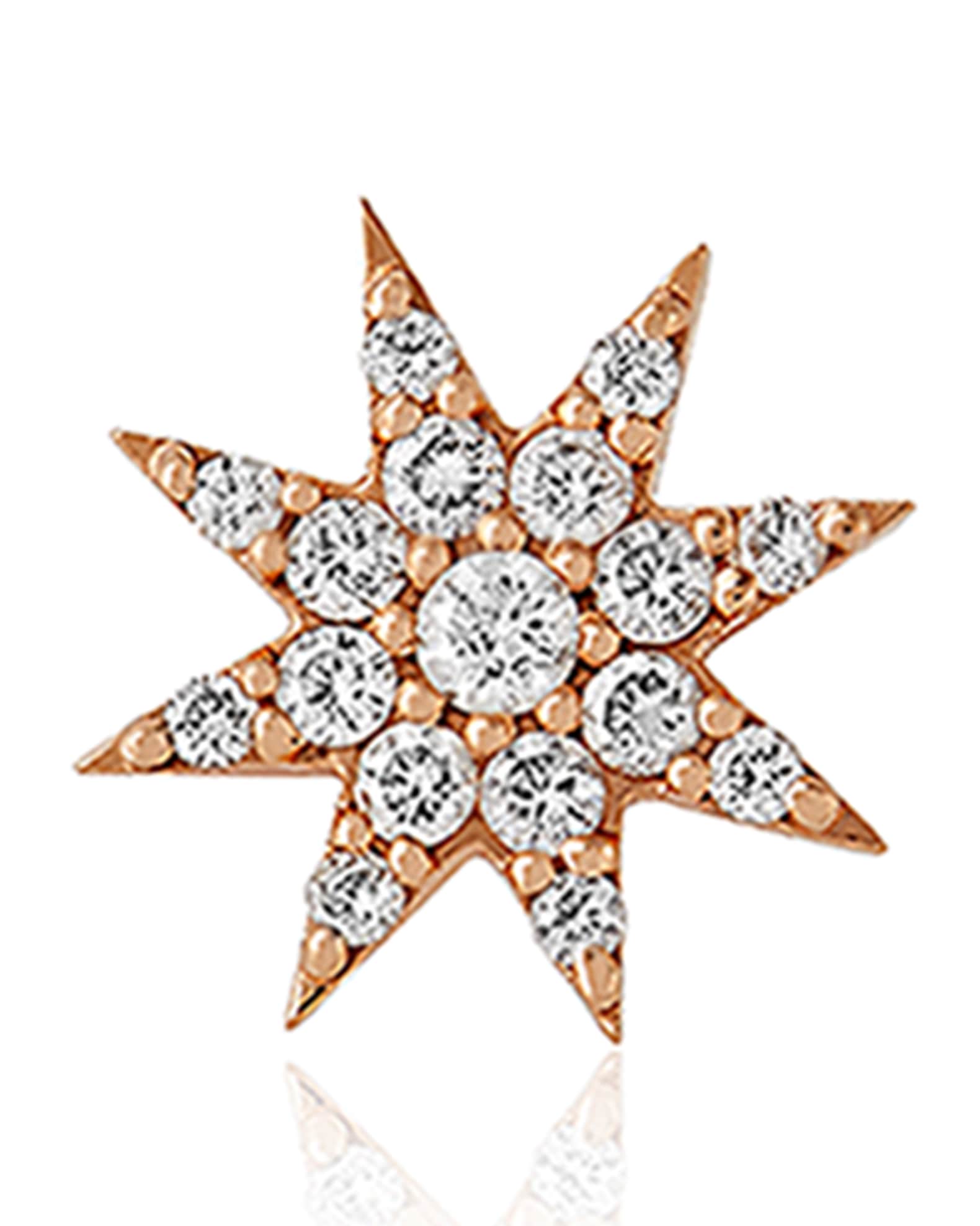 Venus Star 14k Diamond Stud Earring, Single 0