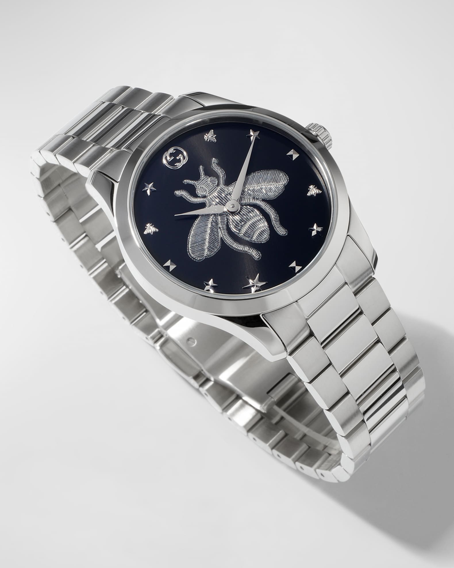 Gucci Men s 38mm G Timeless Bee Watch with 3 Link Bracelet Neiman Marcus