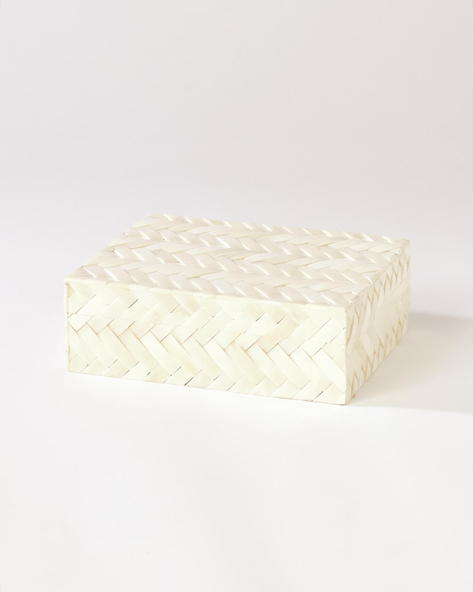 White Bone Braided Box - Small 0