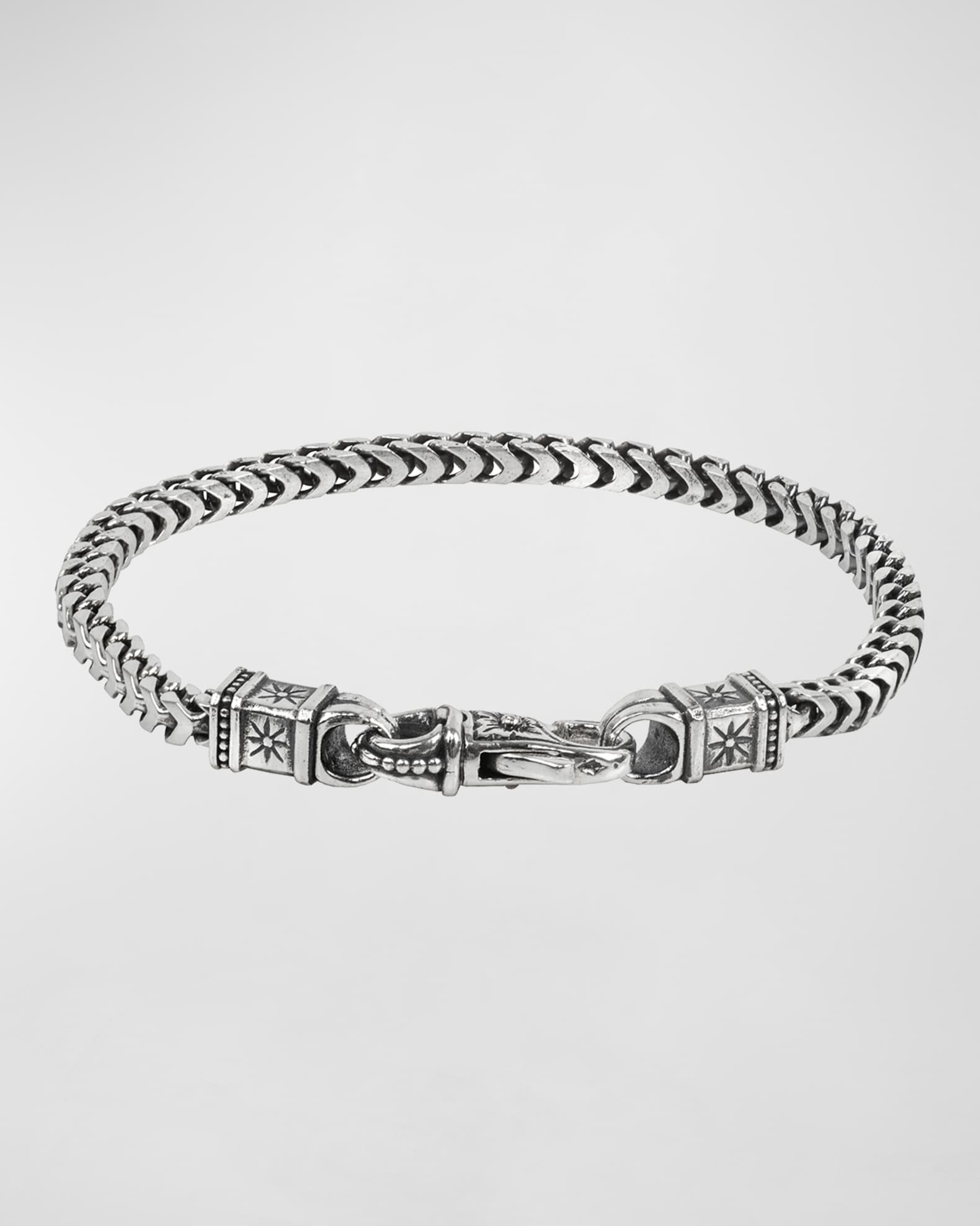 Konstantino Men's Sterling Silver Chain Link Bracelet, Size M Neiman