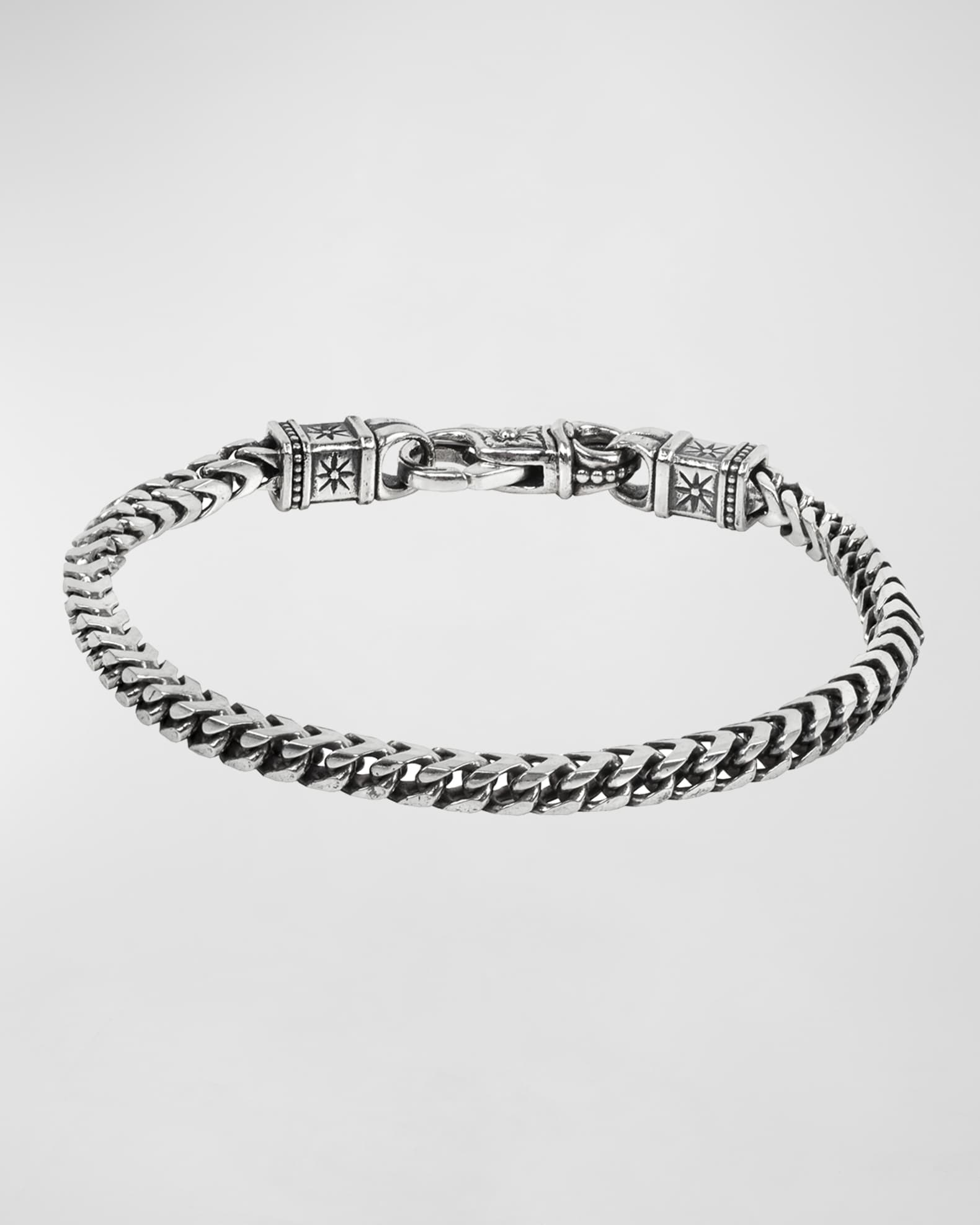 Men's Sterling Silver Chain Link Bracelet, Size M 0