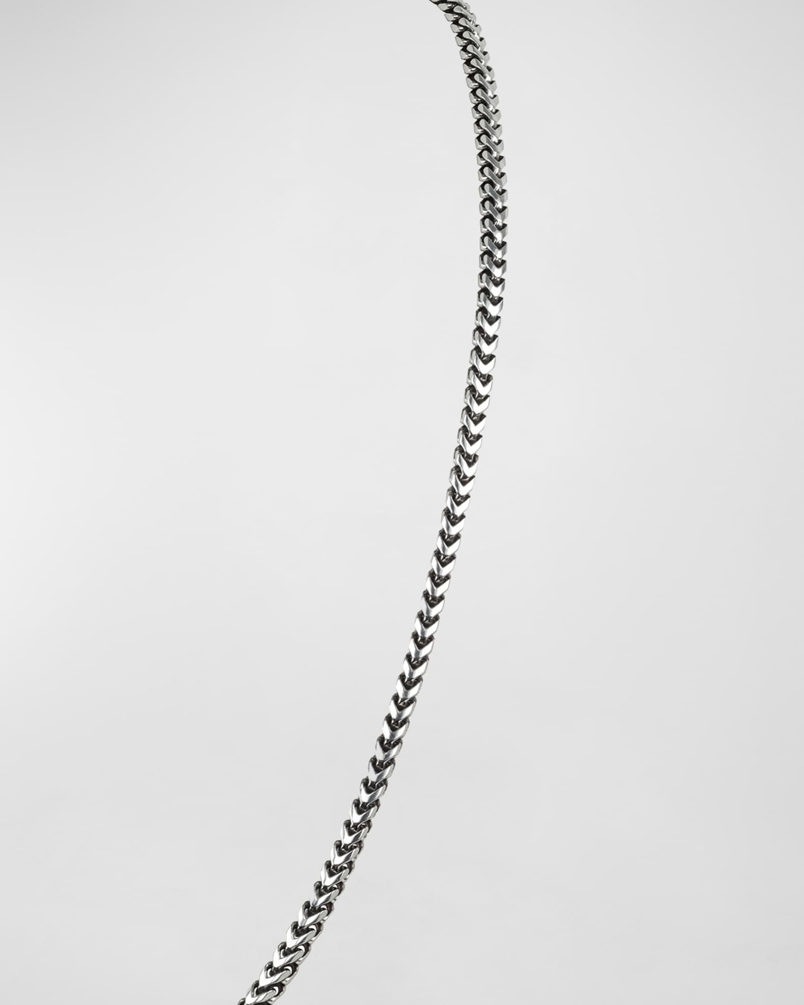 Monte Carlo Chain Men's 925 Sterling Silver Long Necklace 25.5 | JFM 25.5 (65 cm) / Silver