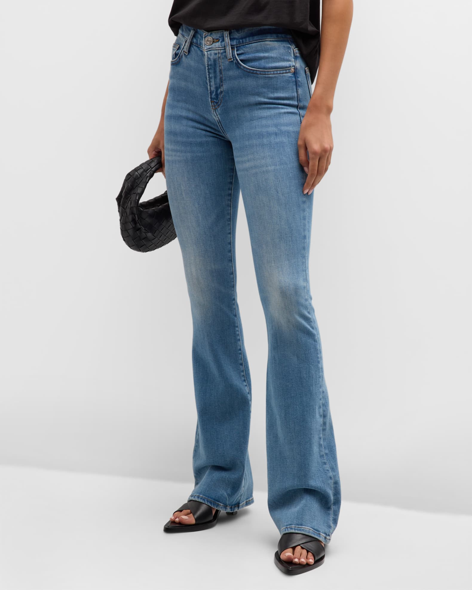 FRAME Le High Flare Light-Wash Denim Jeans