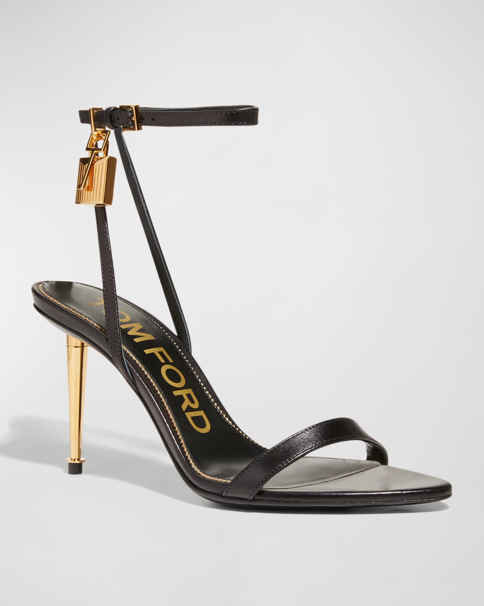 tom ford 85mm lock leather sandals