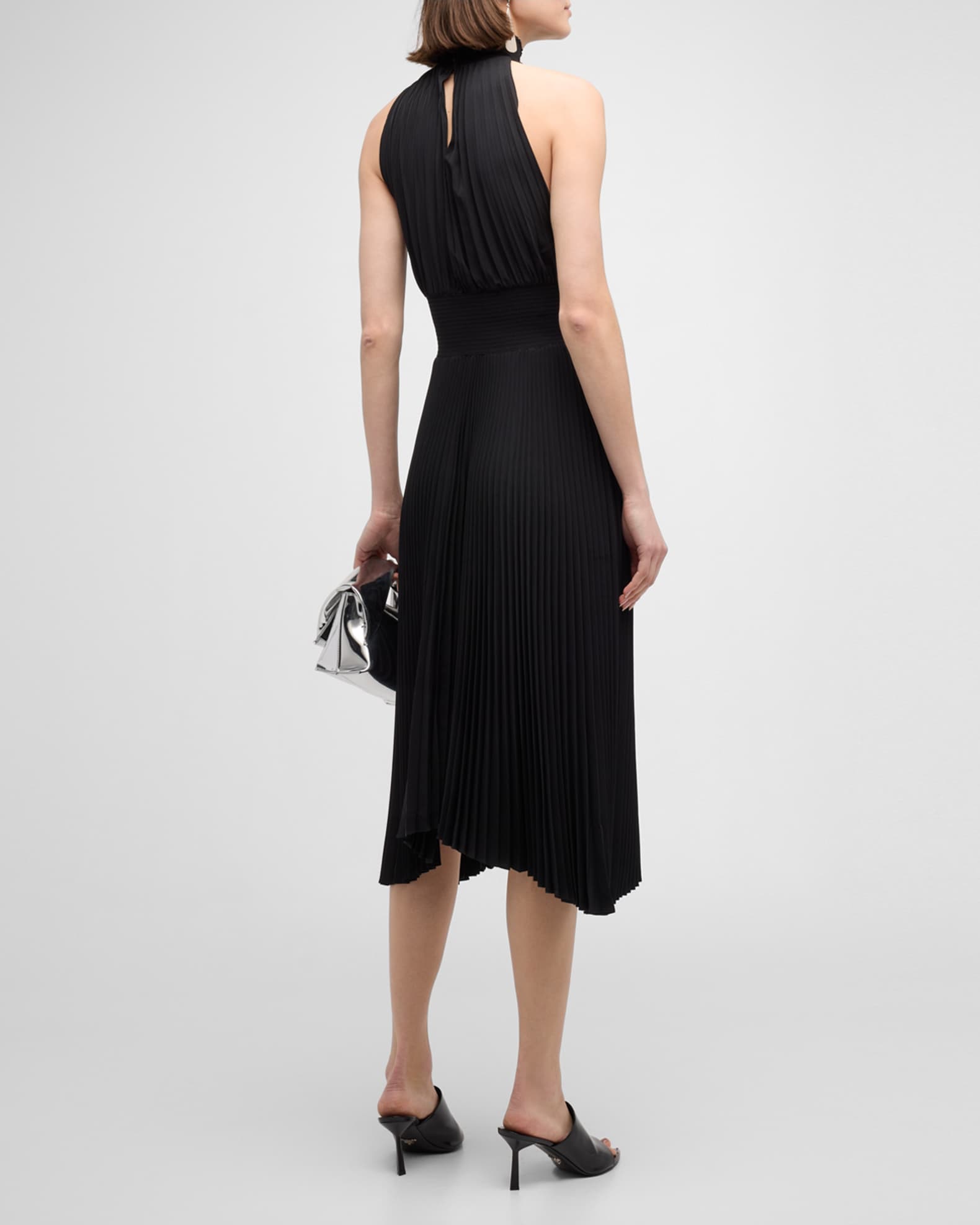 Alc renzo metallic pleated dress online