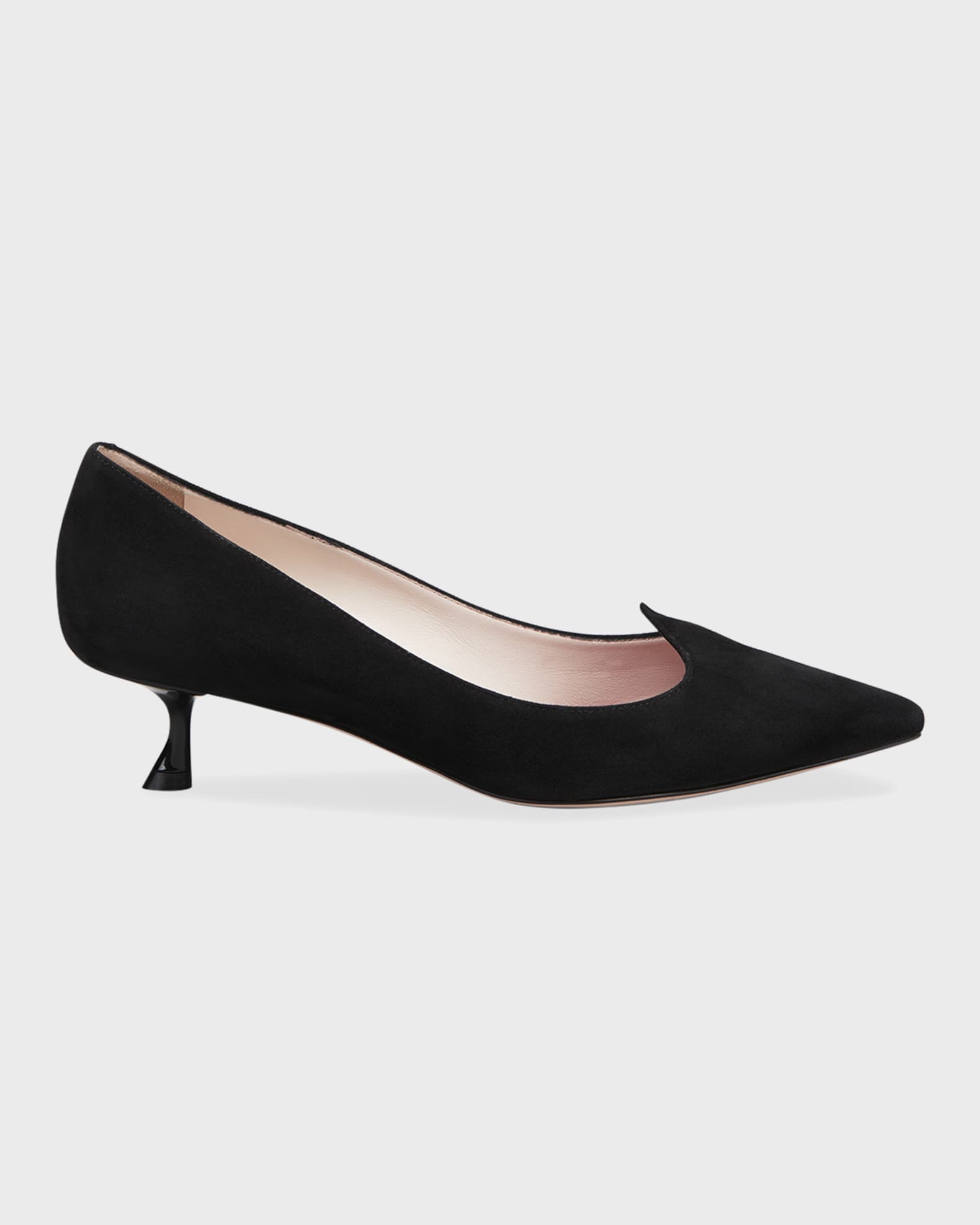 I Love Vivier Suede Kitten-Heel Pumps 0