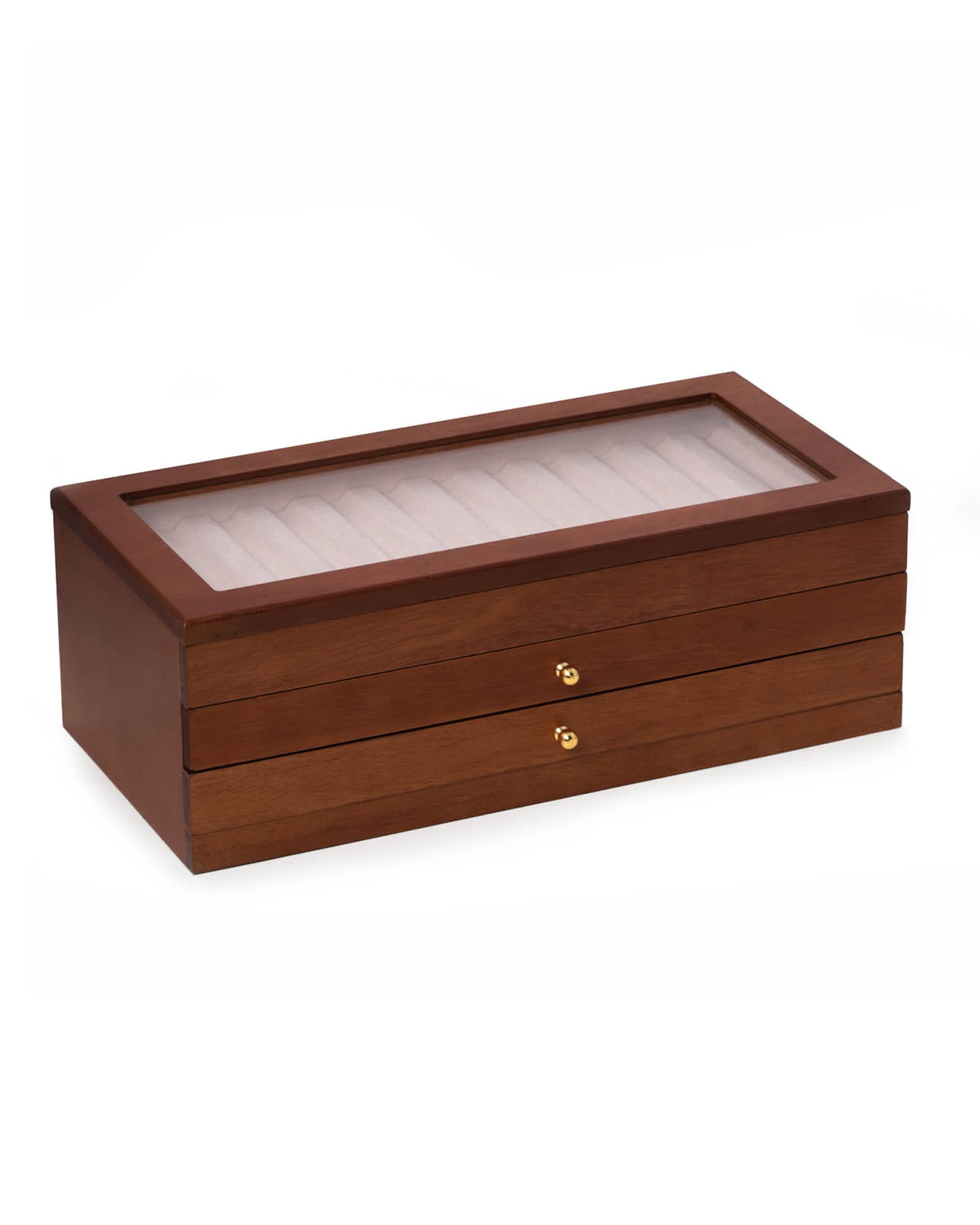 Men's 36-Pen Cherry Wood 3-Level Storage Case 1