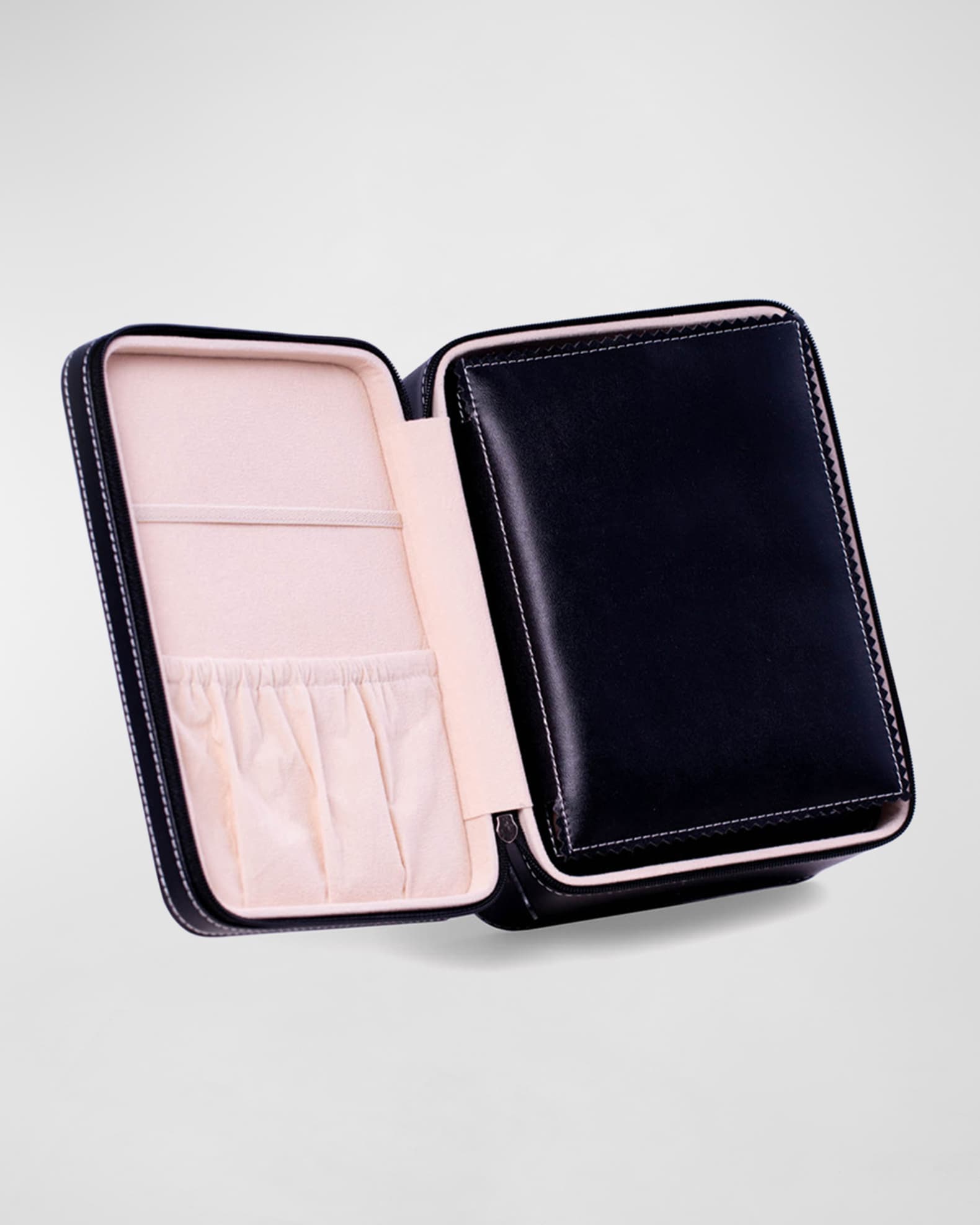 Men's Leather 4-Watch  Accessory Travel Case 1