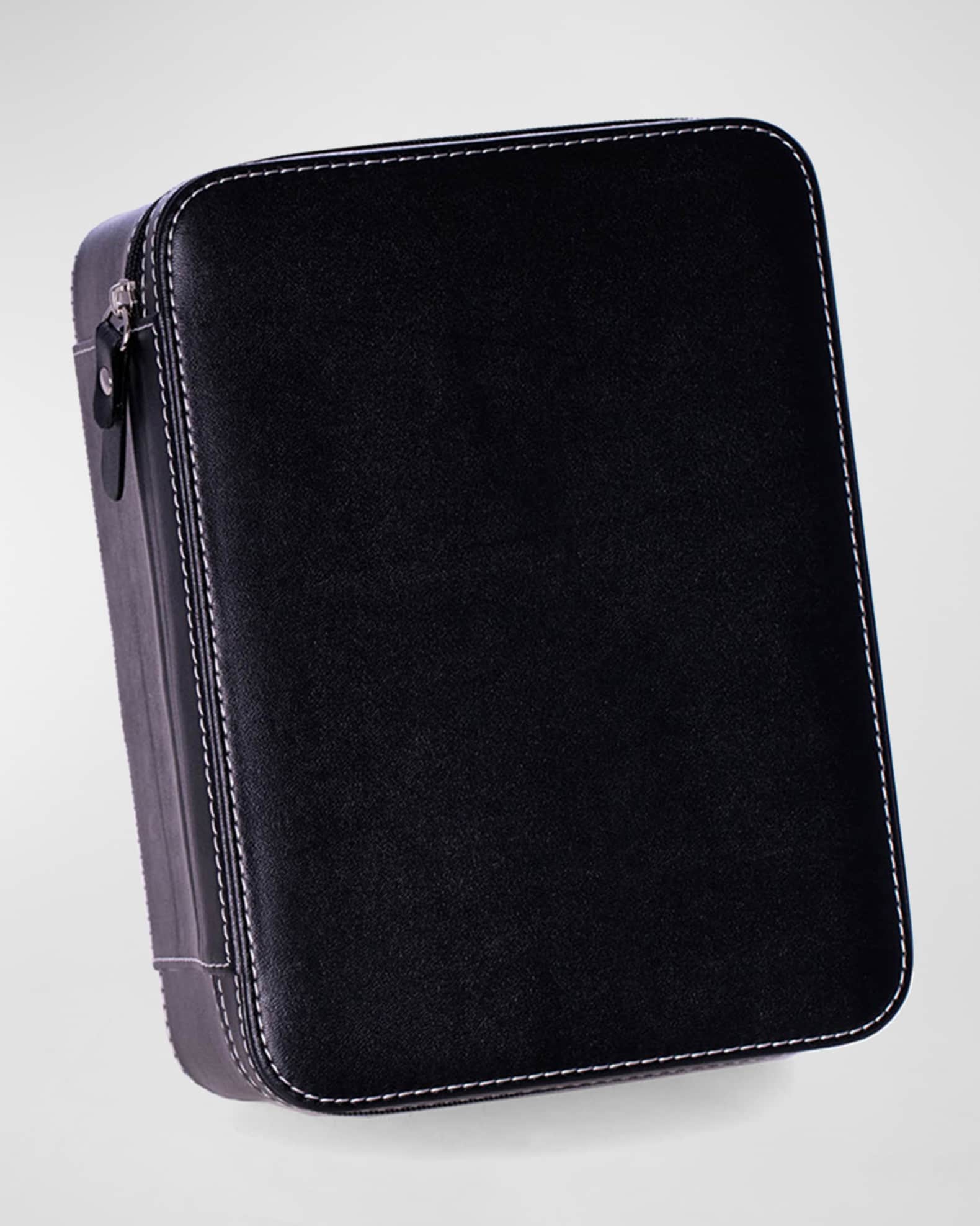 Men's Leather 4-Watch  Accessory Travel Case 0