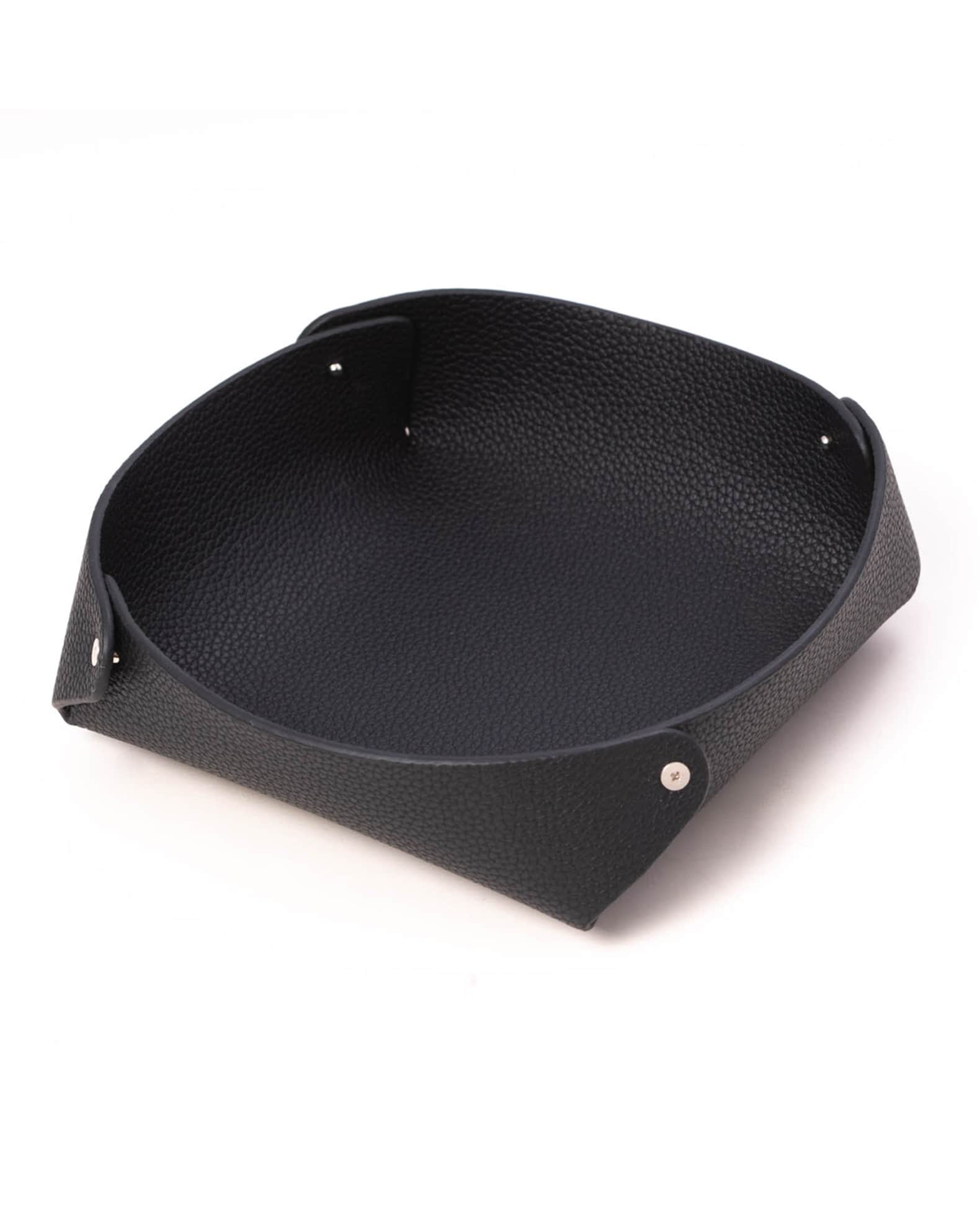 Men's Round Leather Valet Tray 0