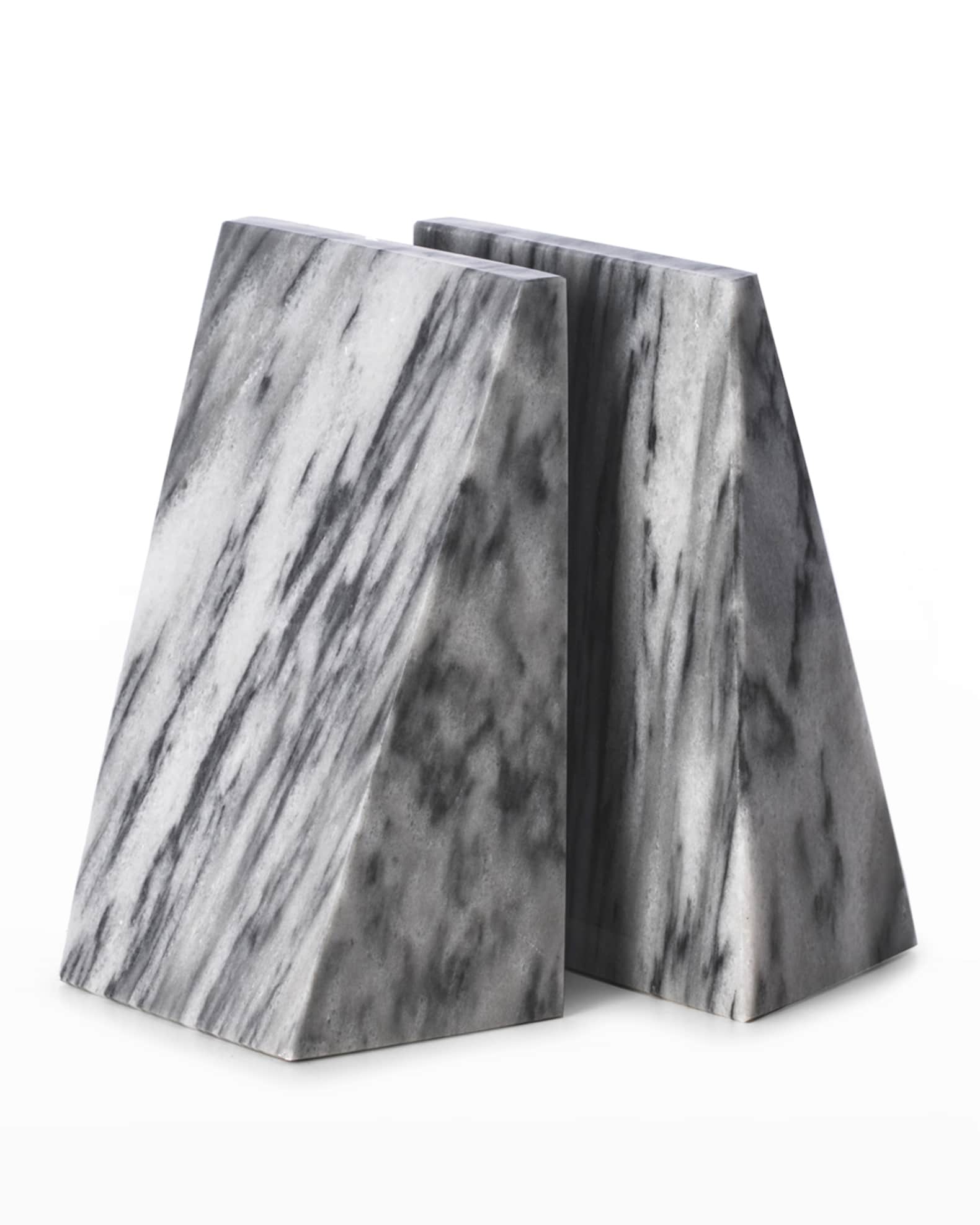 Men's Solid Marble Wedge Bookends 0