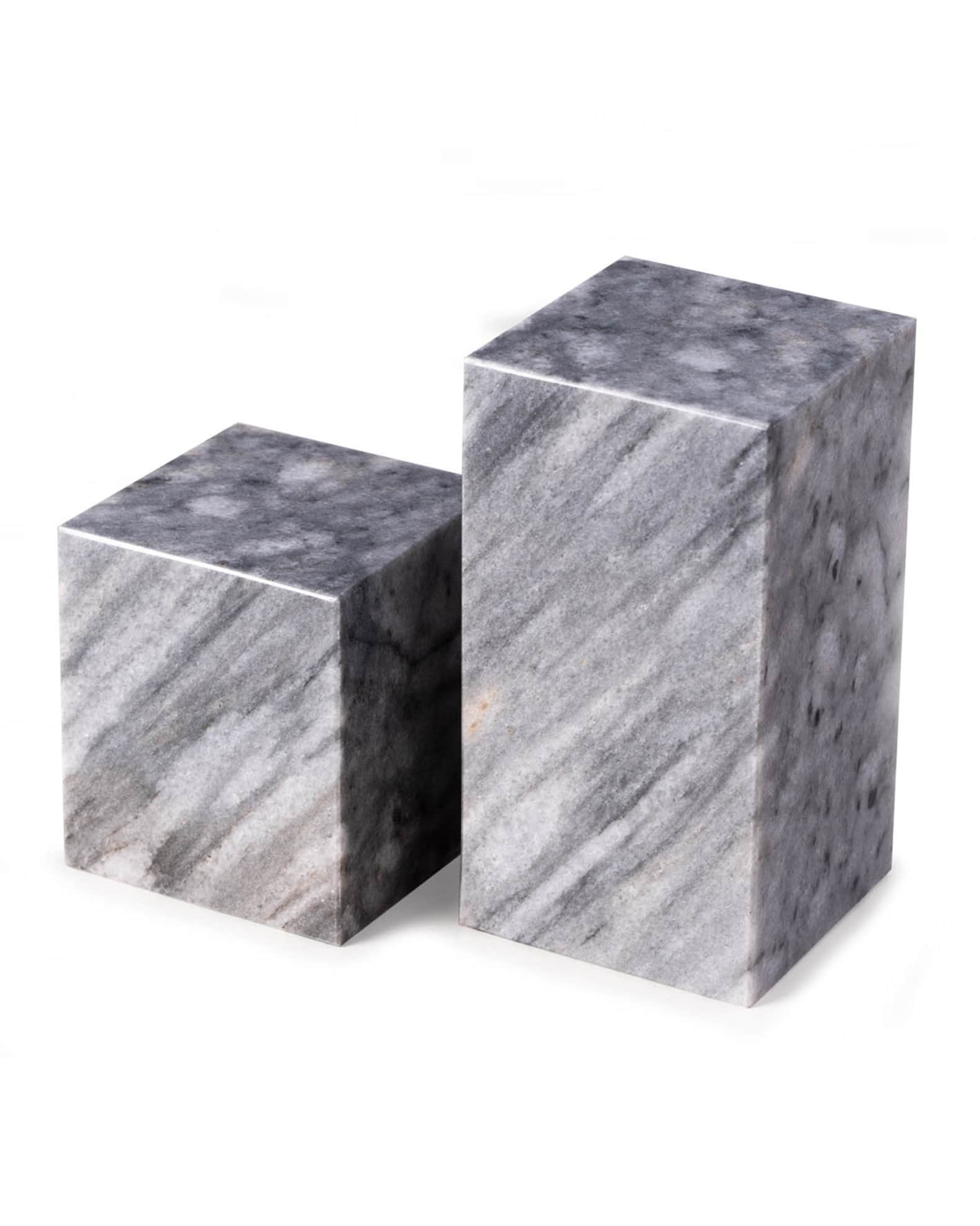 Men's Marble Cube Design Bookends 0