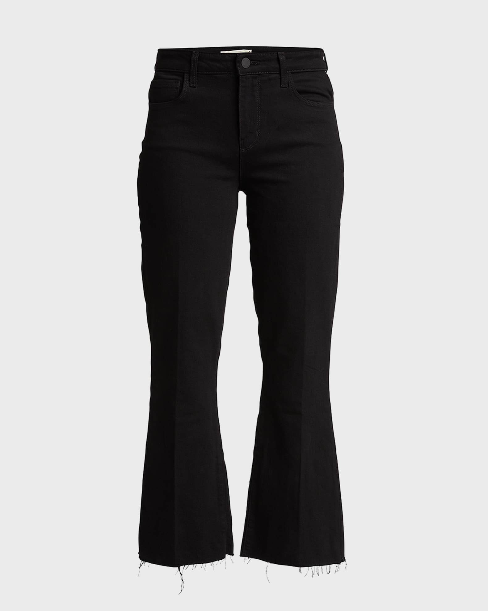 Kendra High-Rise Crop Flare Jeans 0