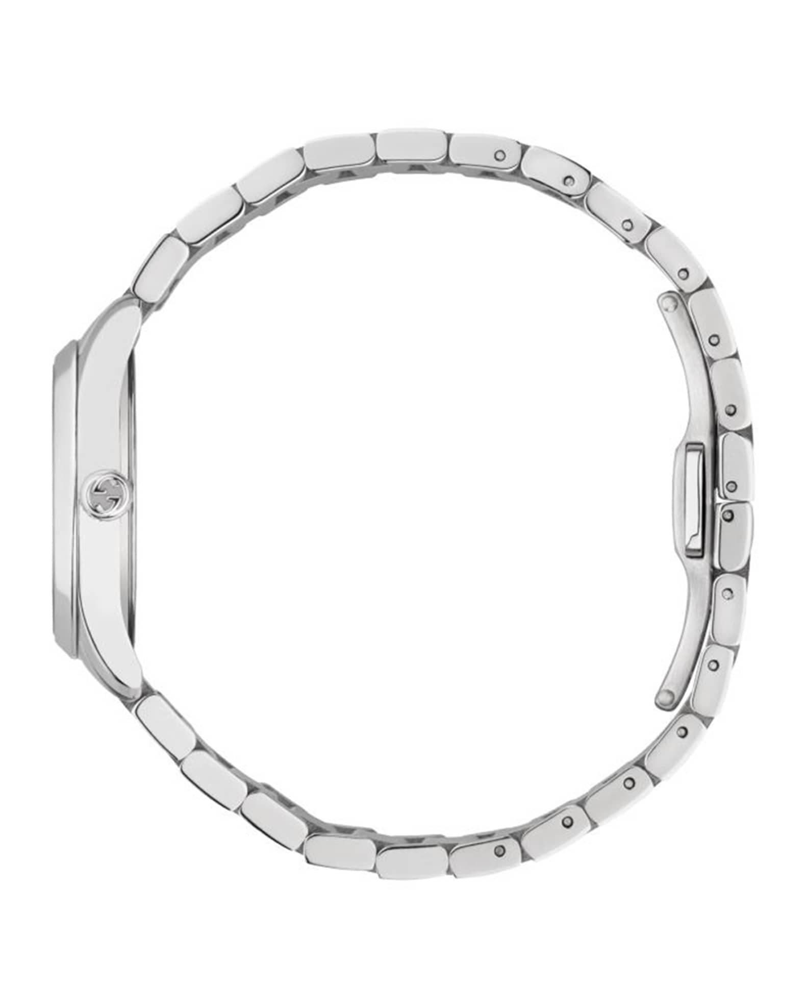 Gucci 27mm G-Timeless Bracelet Watch w/ Feline, Pink | Neiman Marcus