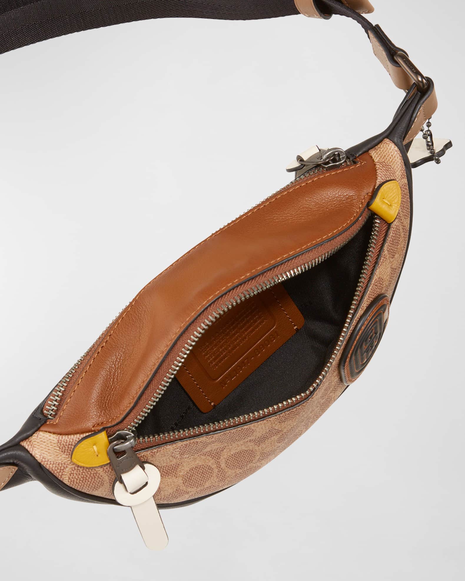 Coach Men's Signature Canvas/Leather Belt Bag Neiman Marcus