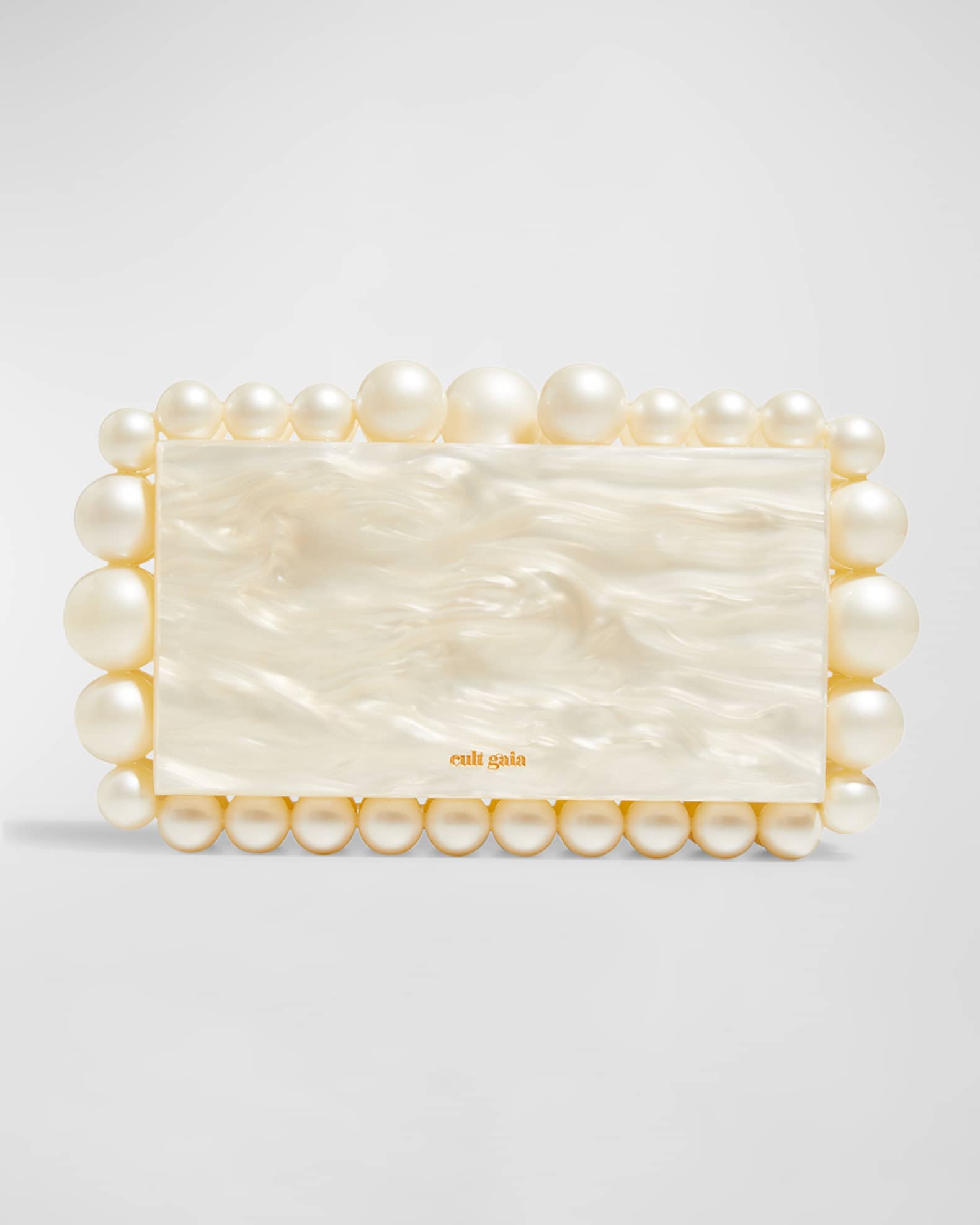 Ivory Pearl Beads Shell Clutch Purses Wedding Bags