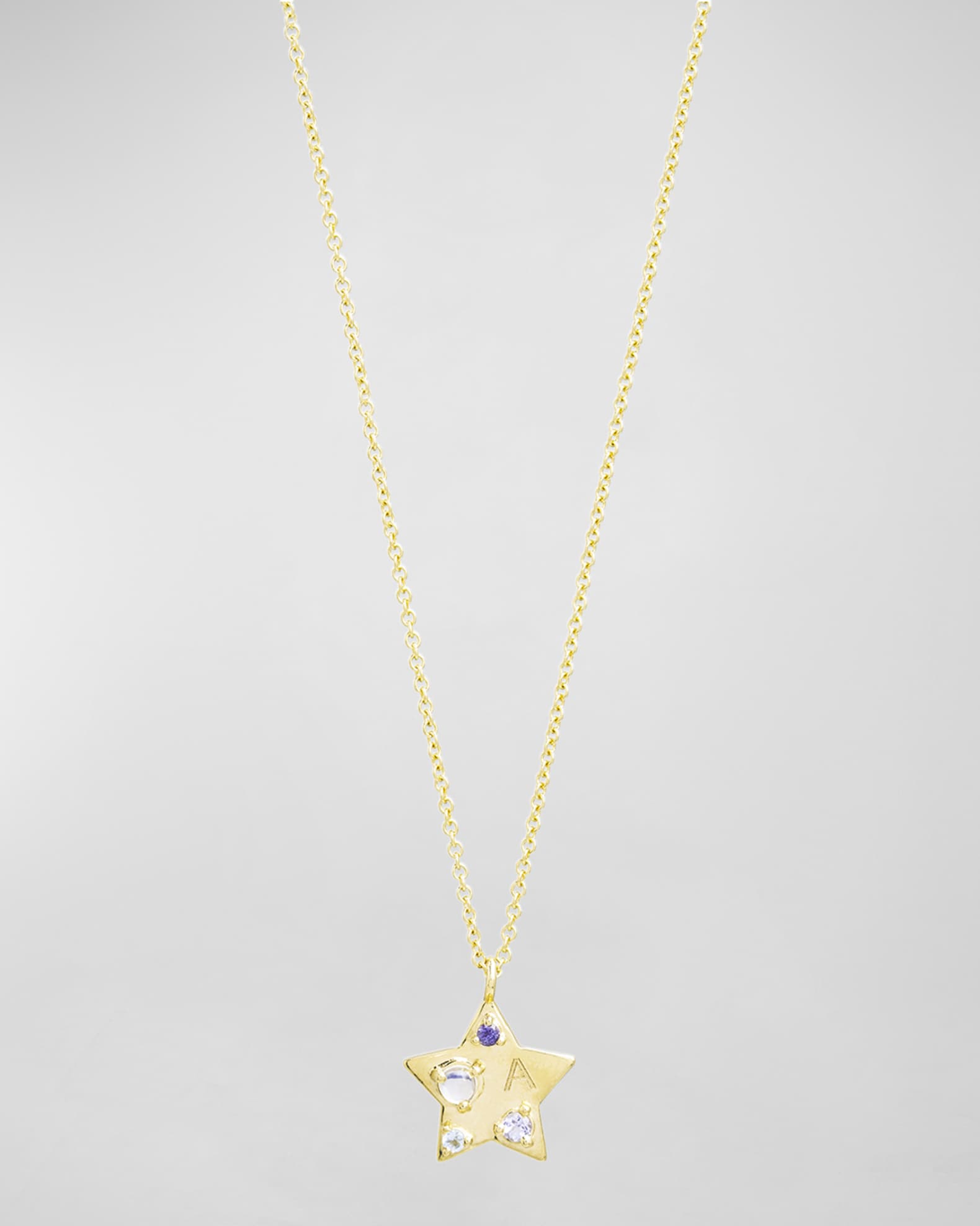 STONE AND STRAND Personalized Star Gemstone Necklace | Neiman Marcus
