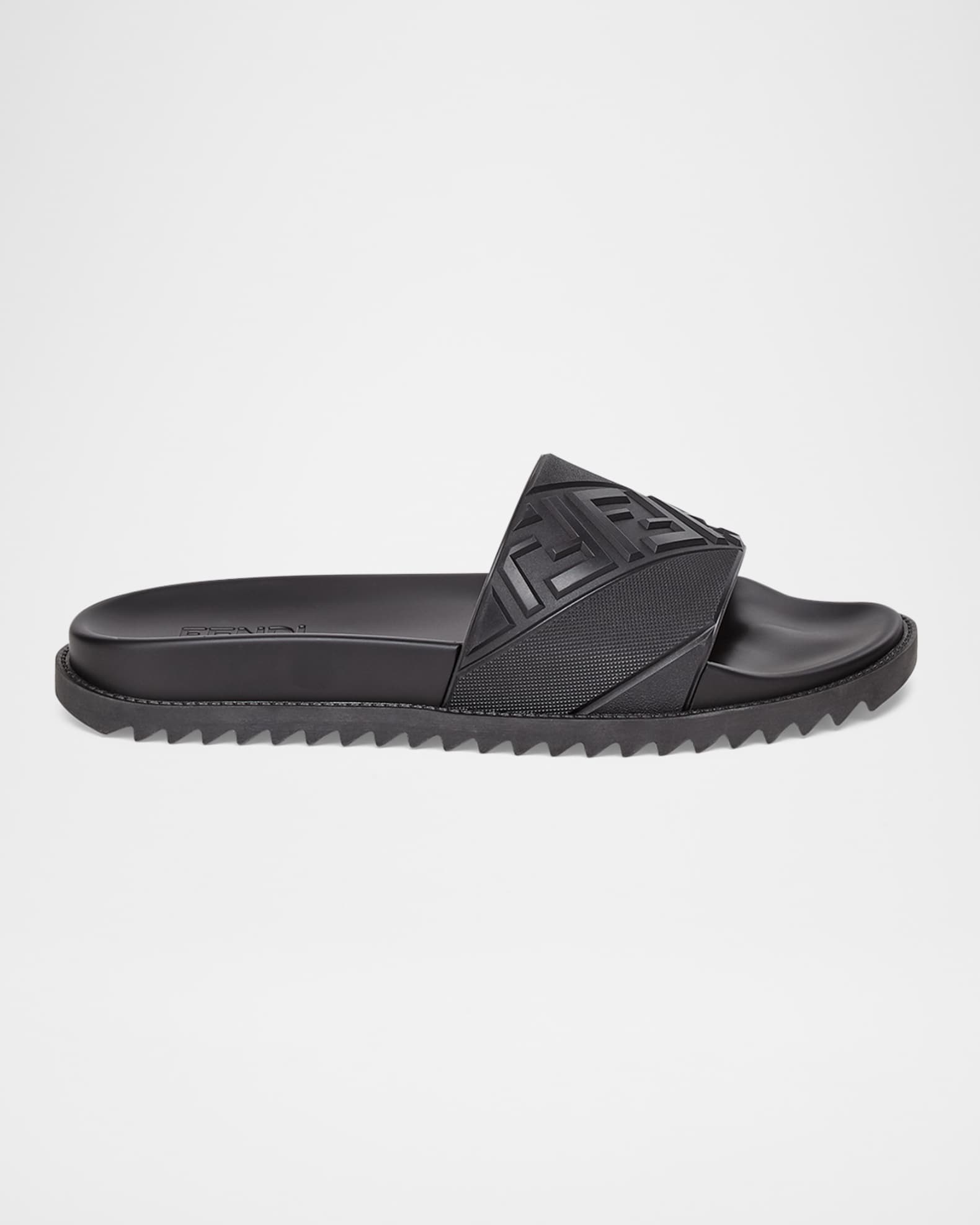 Fendi Men's FF Logo Slide Sandals | Neiman Marcus