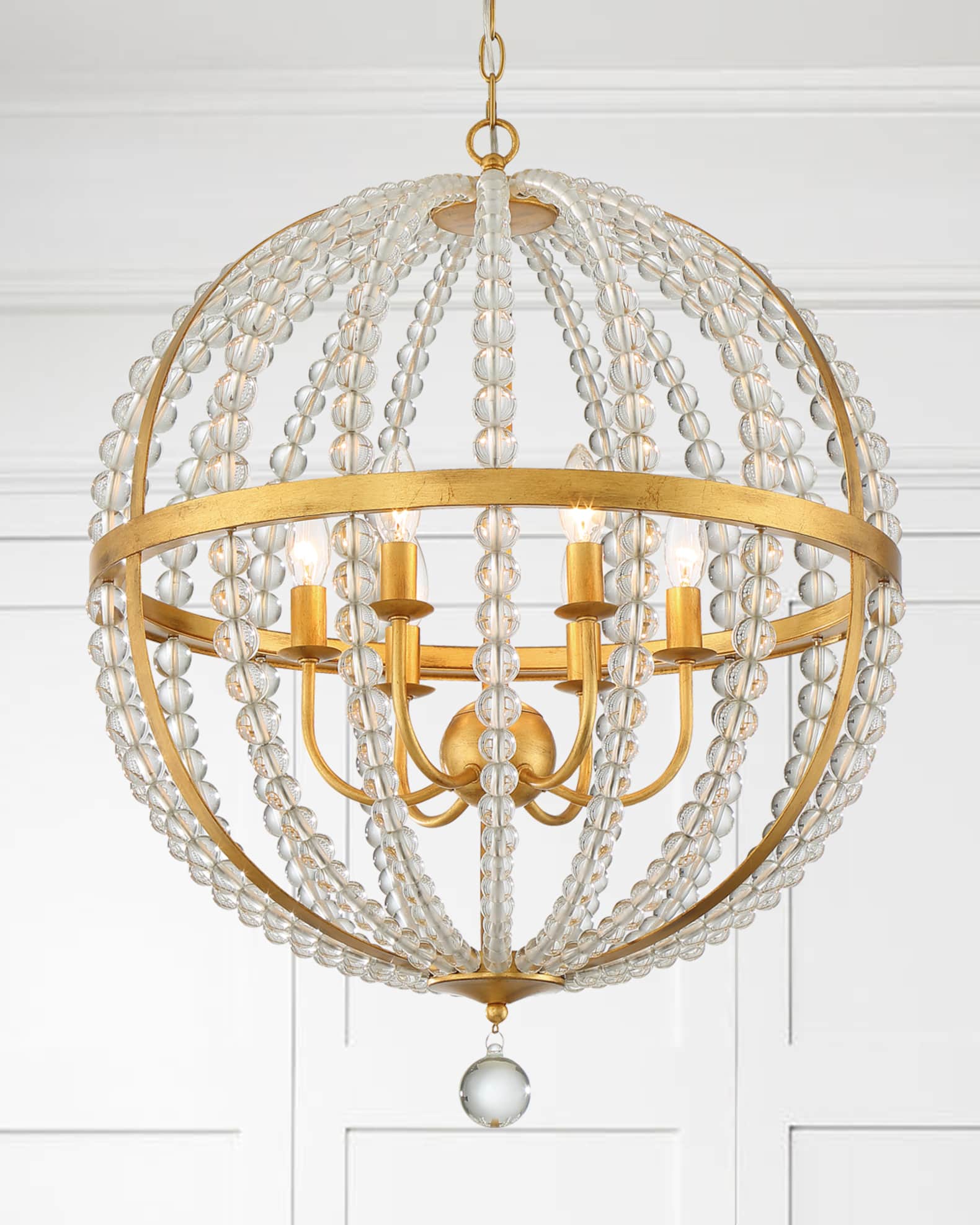 Roxy 6-Light Antique Gold Chandelier 1