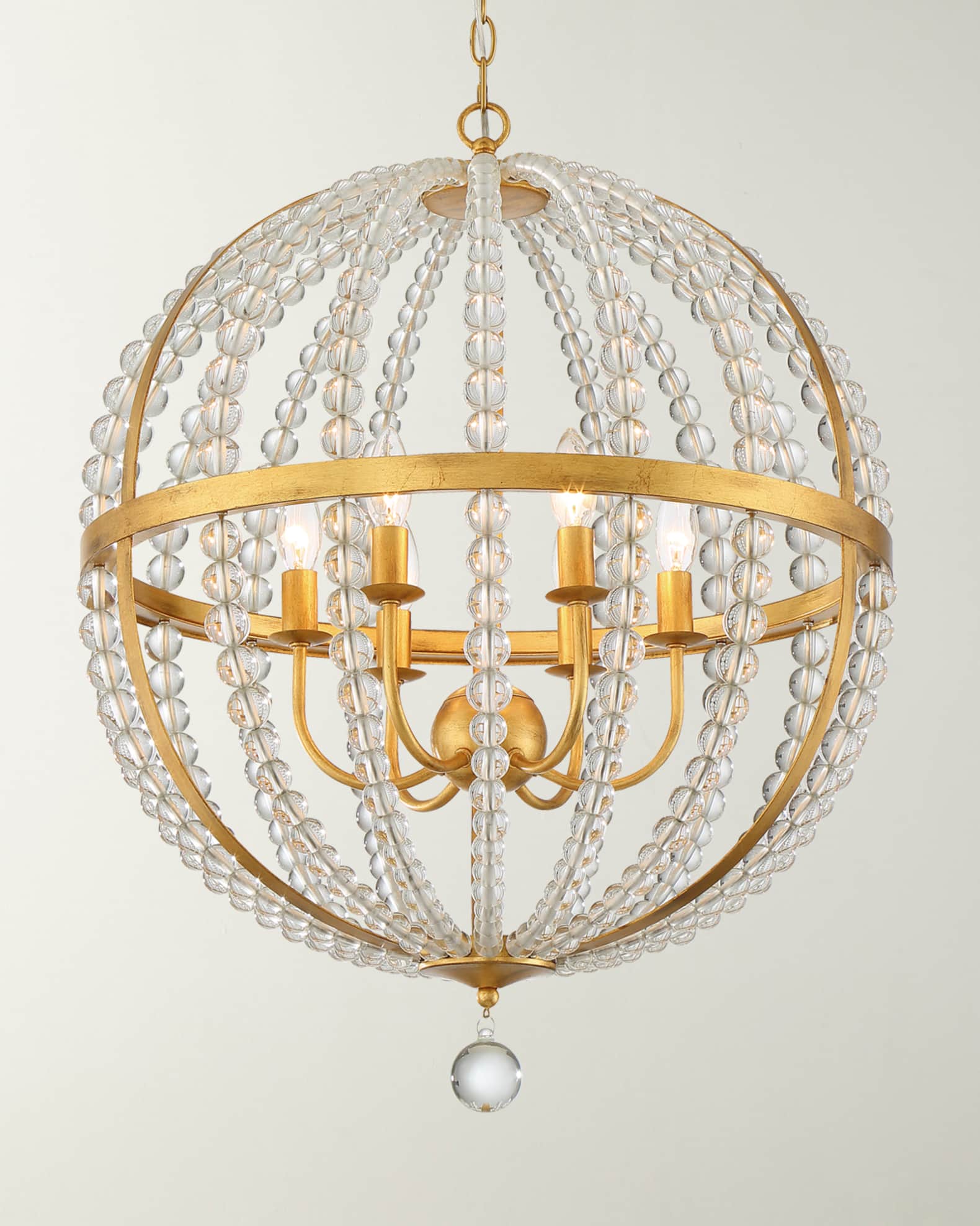 Roxy 6-Light Antique Gold Chandelier 0