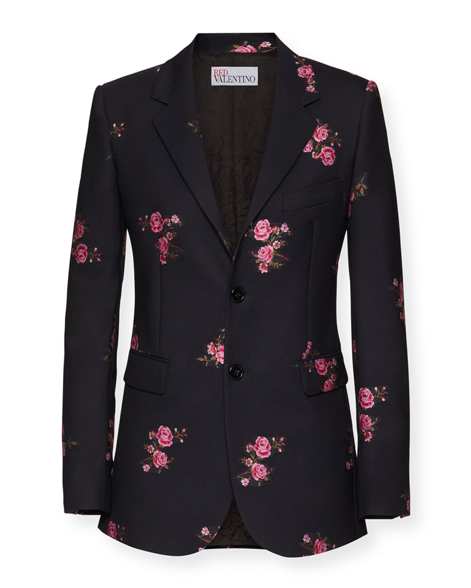 Gabardine Jacquard Flower Jacket Neiman Marcus