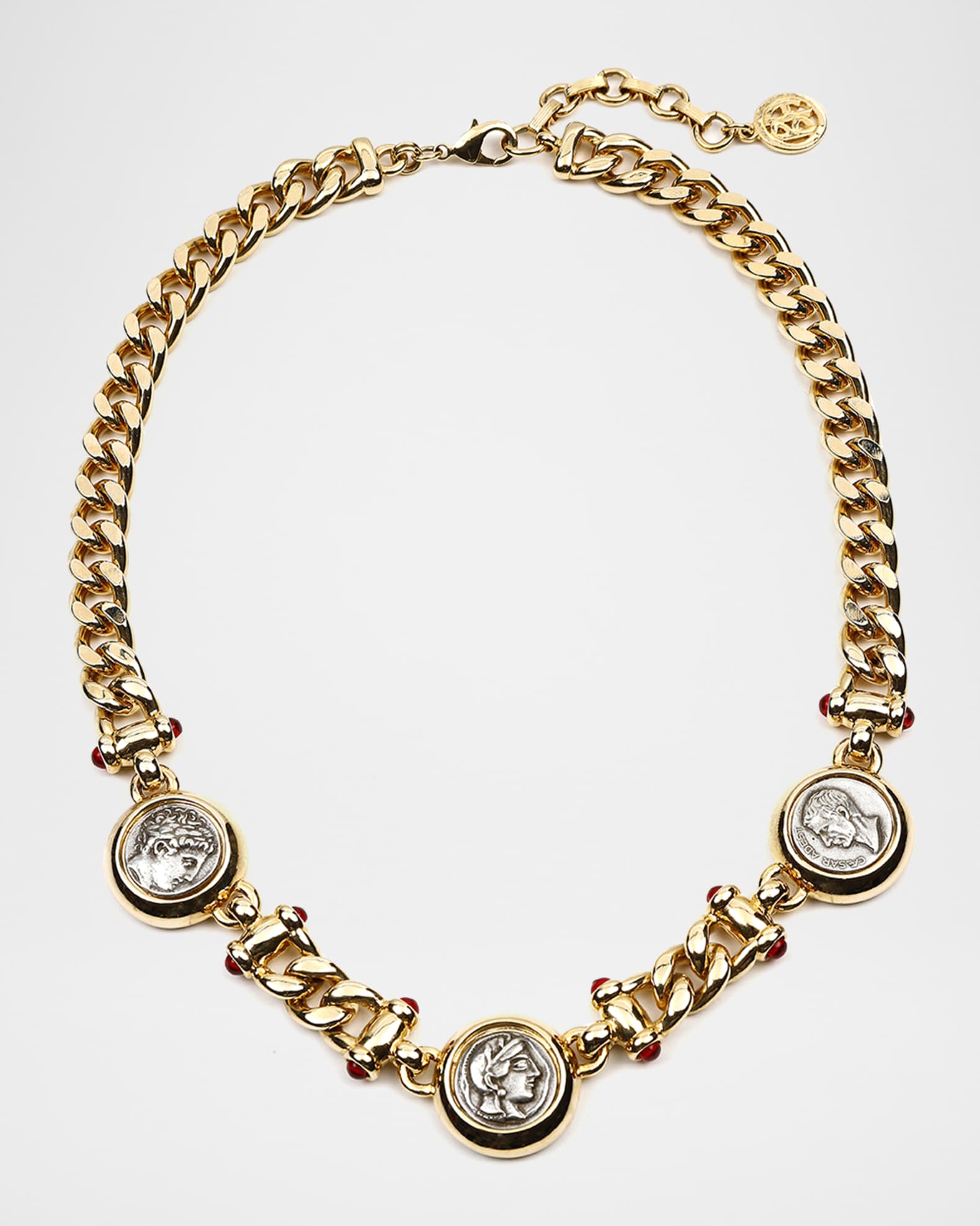 Ben-Amun Roman Coin 3-Station Necklace | Neiman Marcus