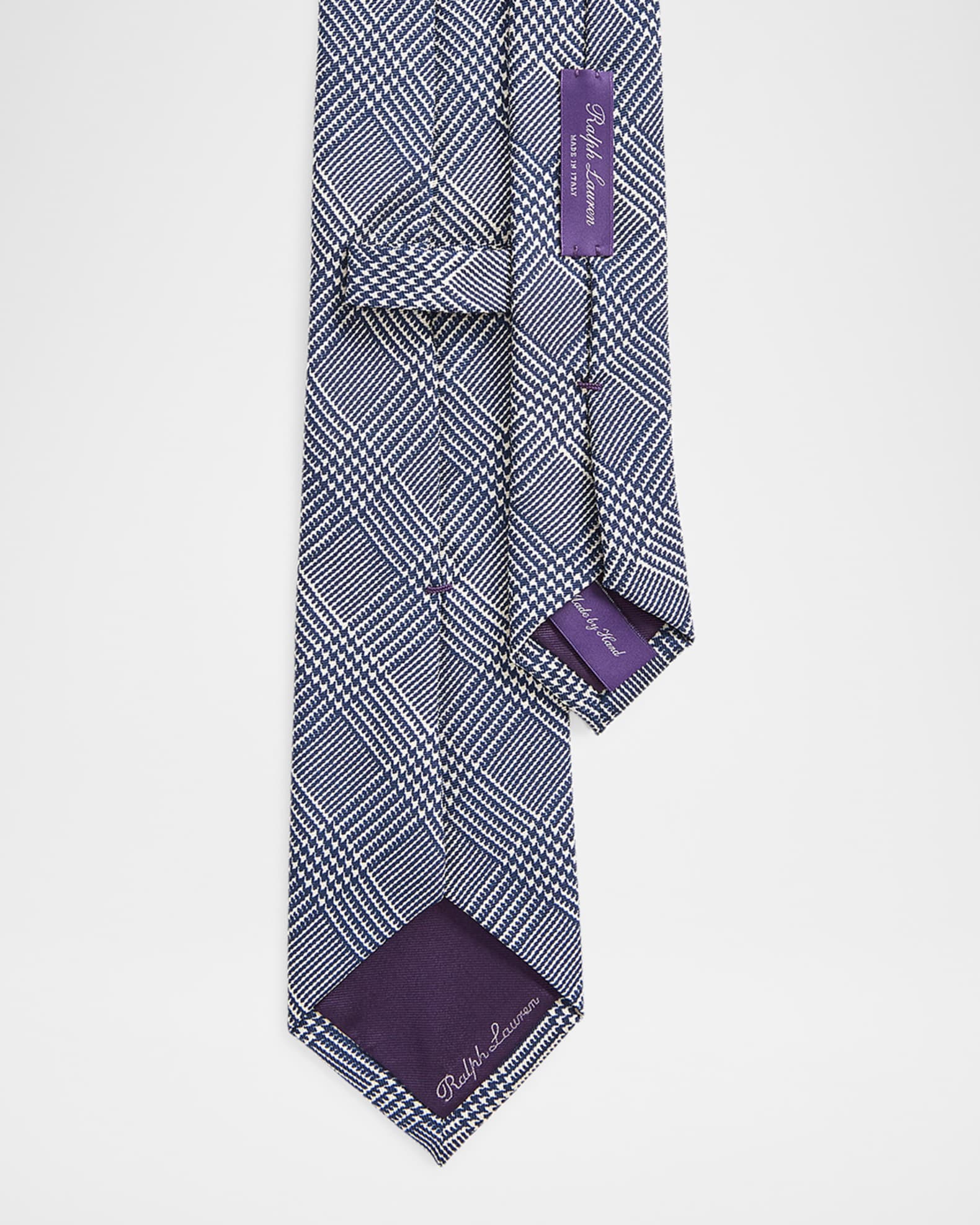 Men's Linen Glen Plaid Tie - Thumbnail 2