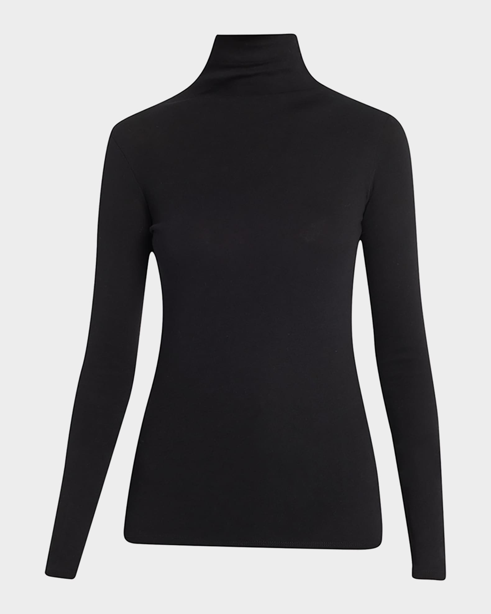 Essential Long-Sleeve Cotton Turtleneck Top 0