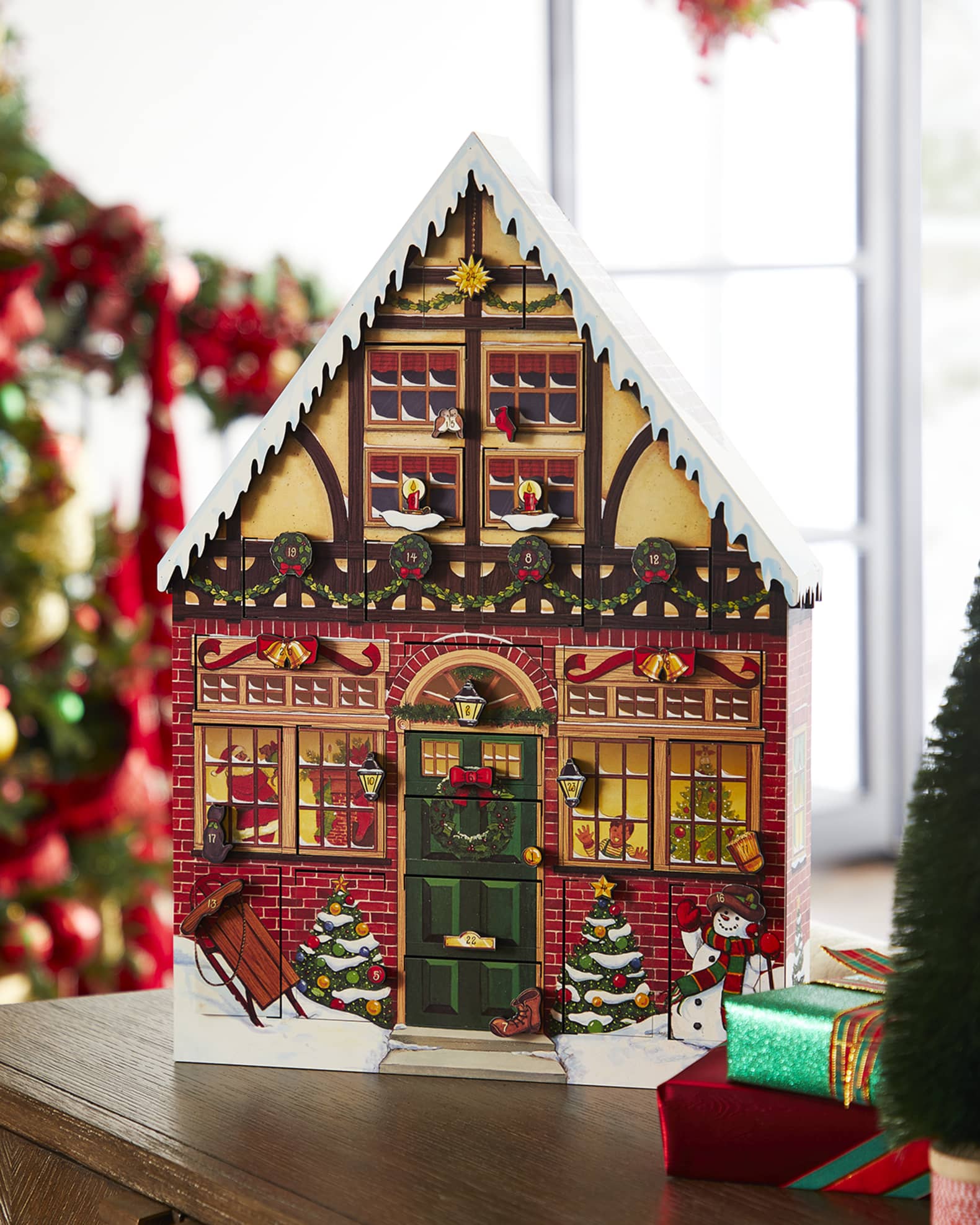 Byers' Choice Christmas House Advent Calendar Neiman Marcus
