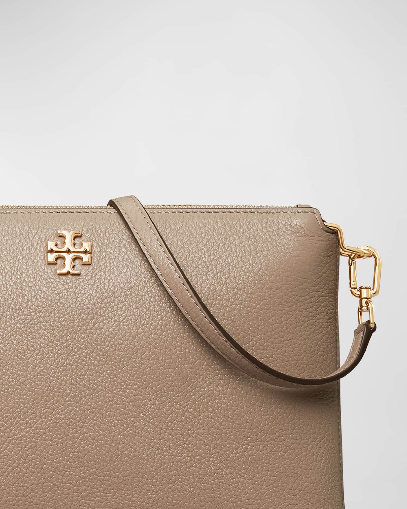 TORY BURCH #37478 Double Zip Grey Pebbled Leather Crossbody – ALL YOUR BLISS