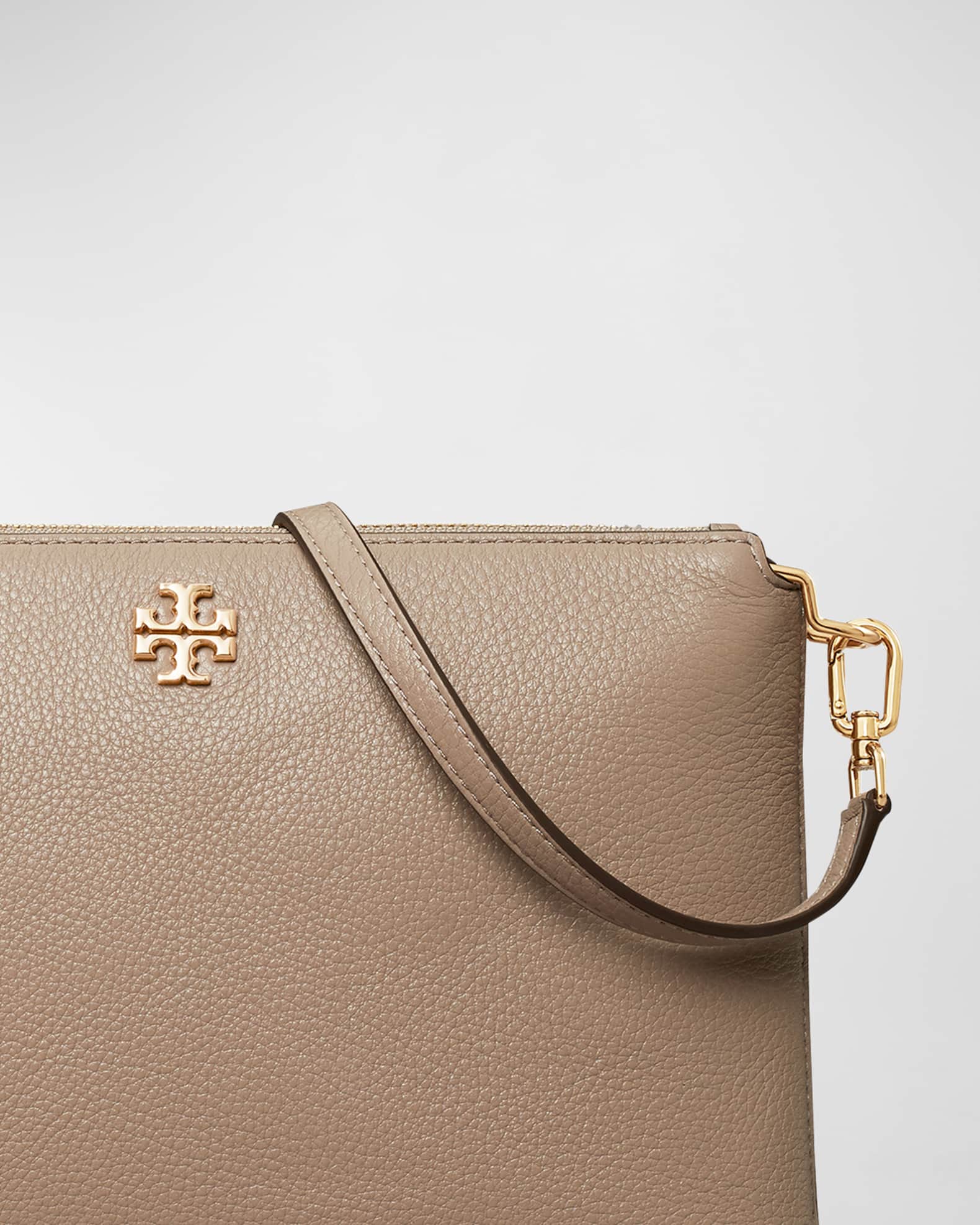 Tory Burch Kira Pebbled Leather Top-Zip Crossbody Bag | Neiman Marcus