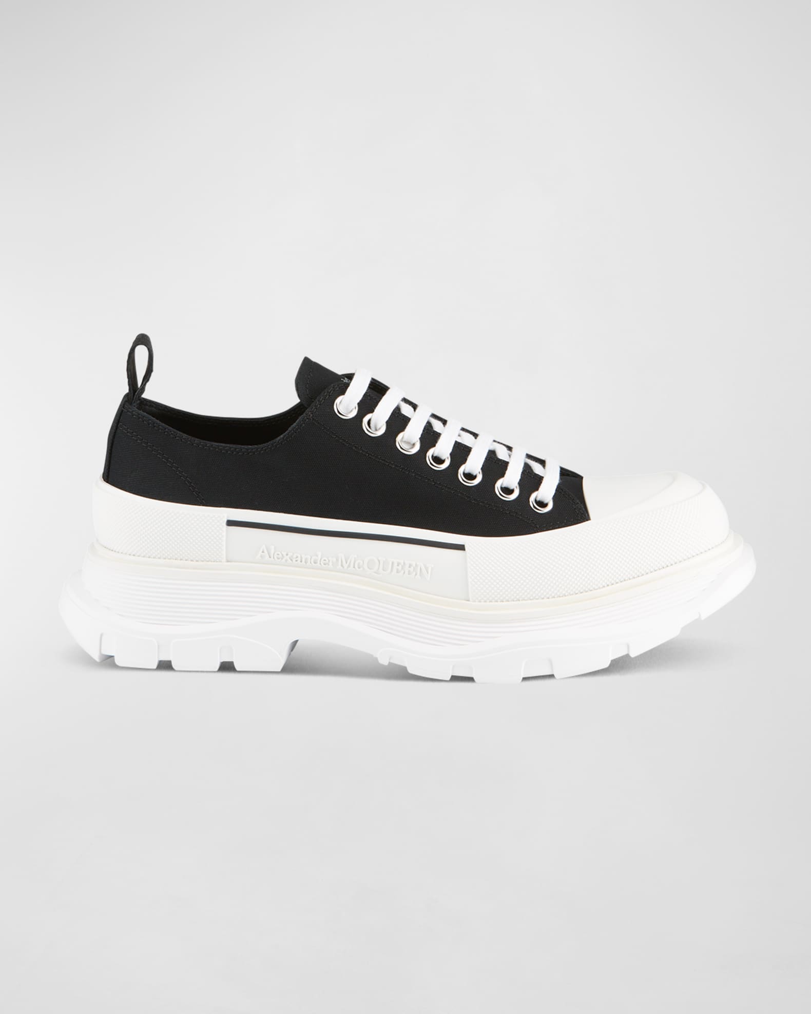 Alexander McQueen Men's Tread Slick Two-Tone Fabric Sneakers
