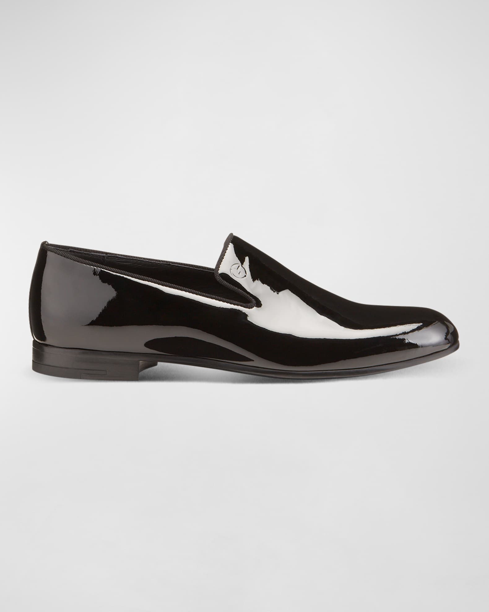 Giorgio Armani Men's Patent Formal Slip-Ons | Neiman Marcus