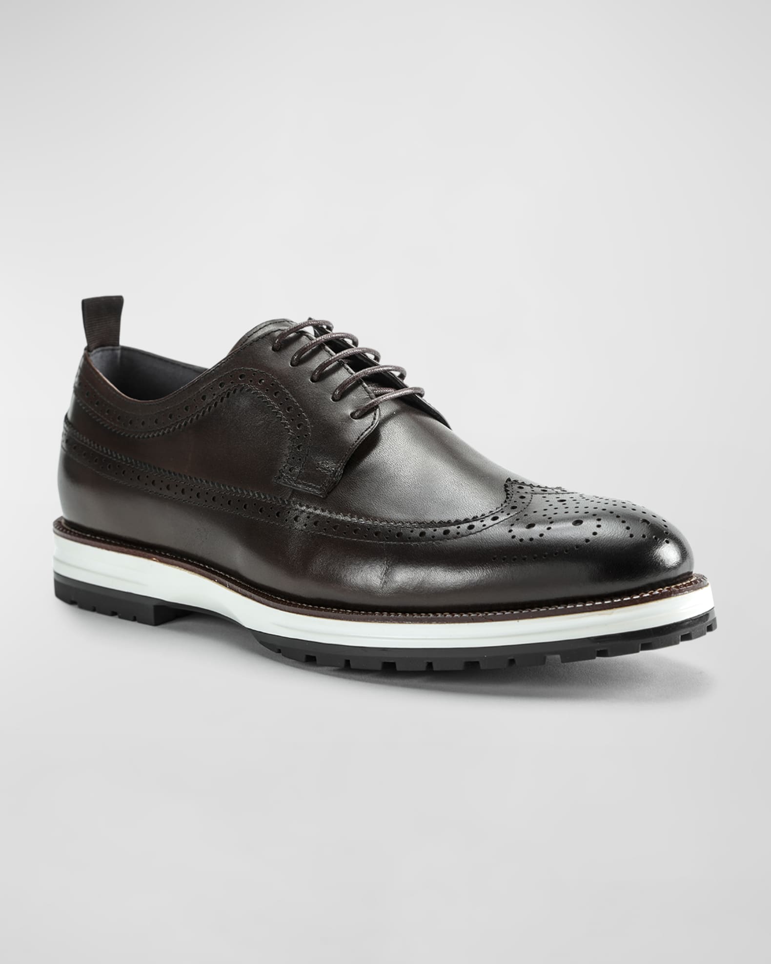 Men's Louis Hybrid Wing-Tip Leather Derby Shoes 1