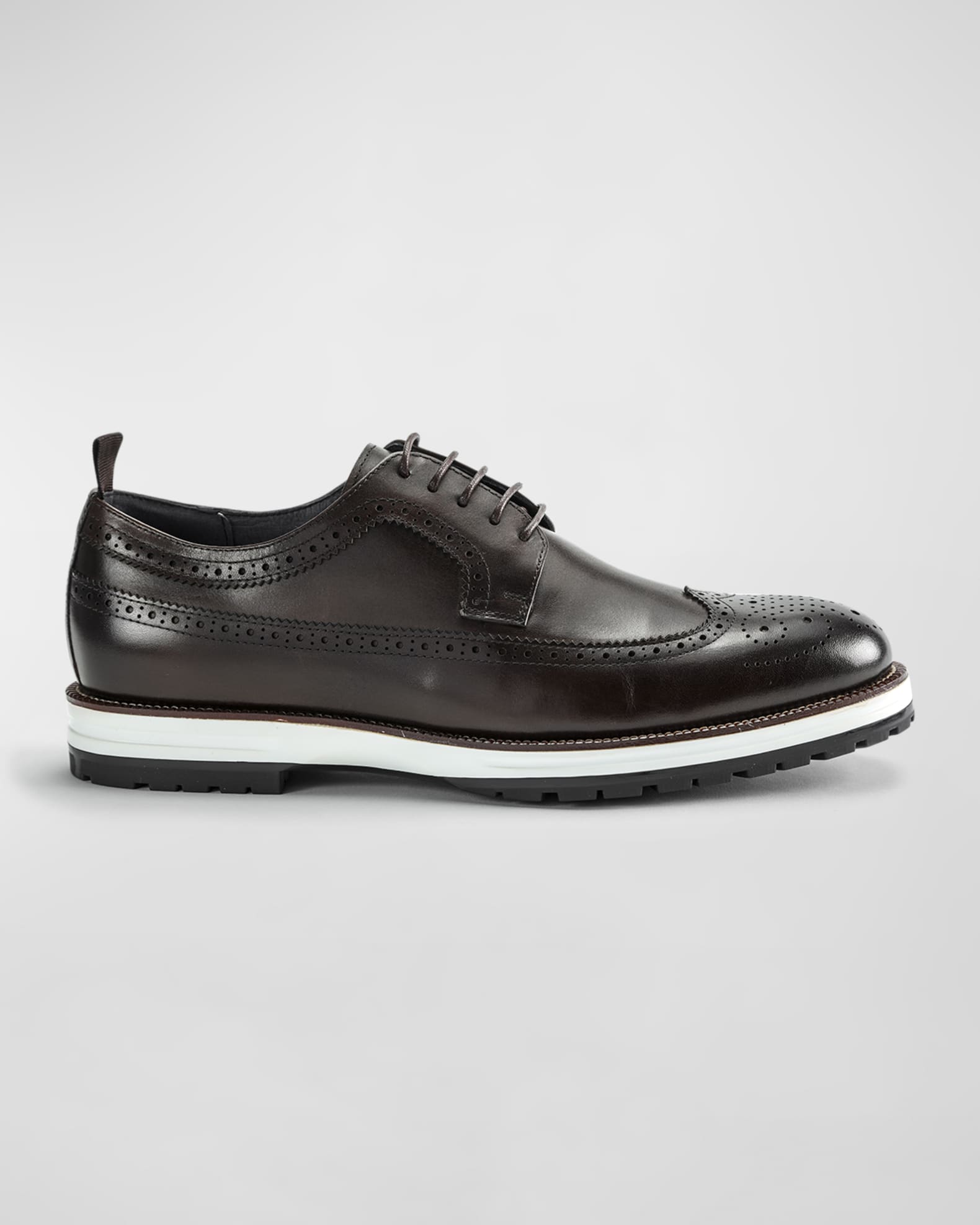 Men's Louis Hybrid Wing-Tip Leather Derby Shoes 0
