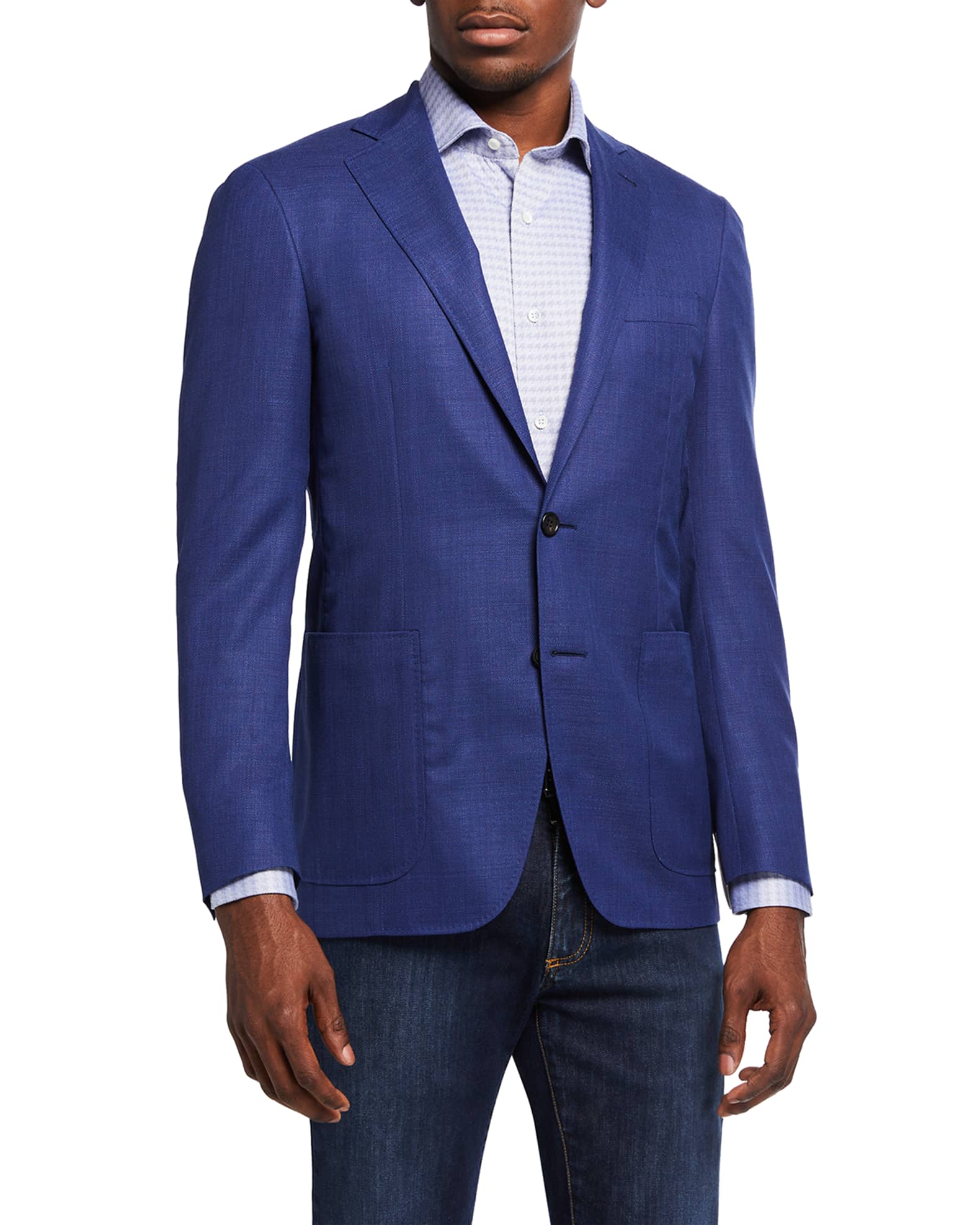 Men's 130s Wool Solid Blazer 0